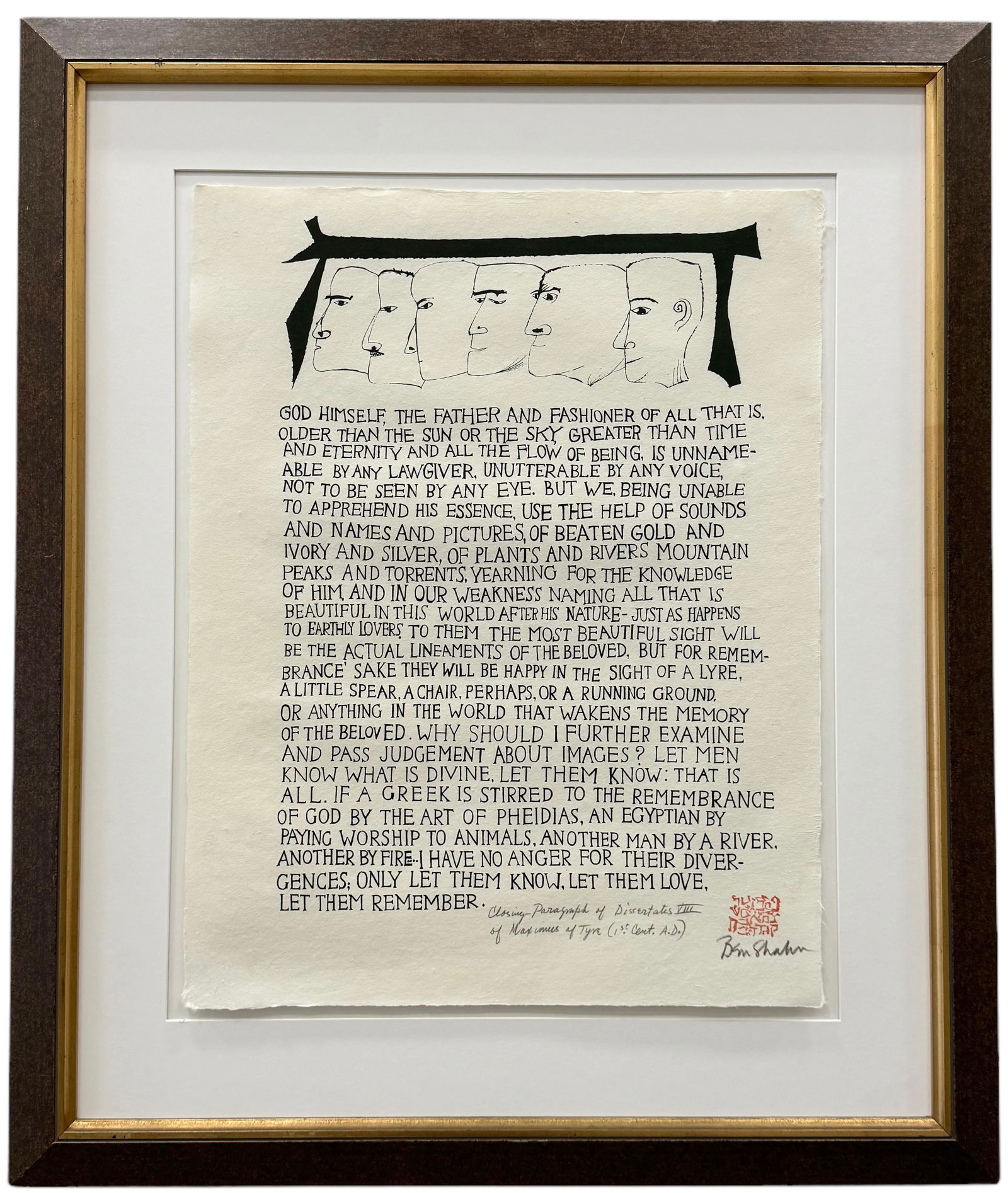 BEN SHAHN Pencil Signed Limited Edition Woodblock Print (1 of 4)