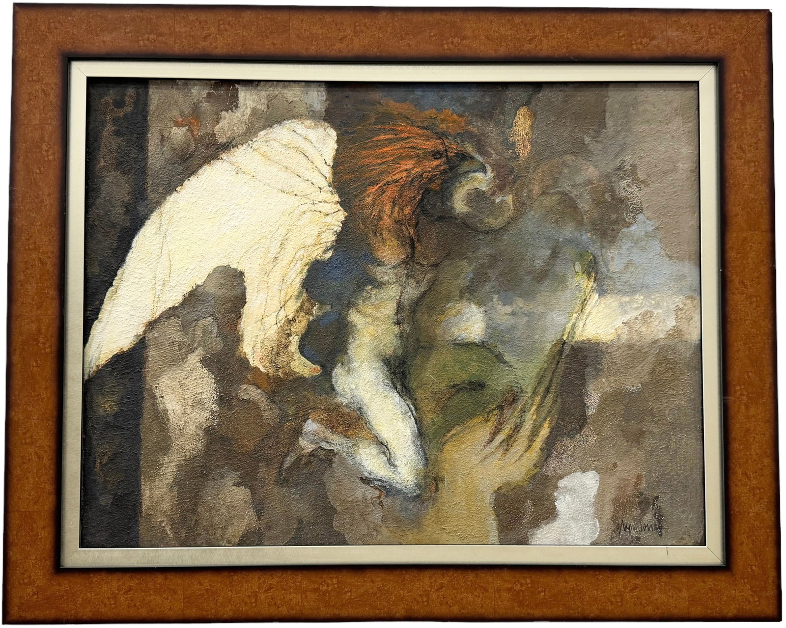 GLYN JONES (b. 1936, UK) Metamorphosis 1981, Surrealism: Oil on cannvas 26 x 20 in, 32 x 26 in (framed)