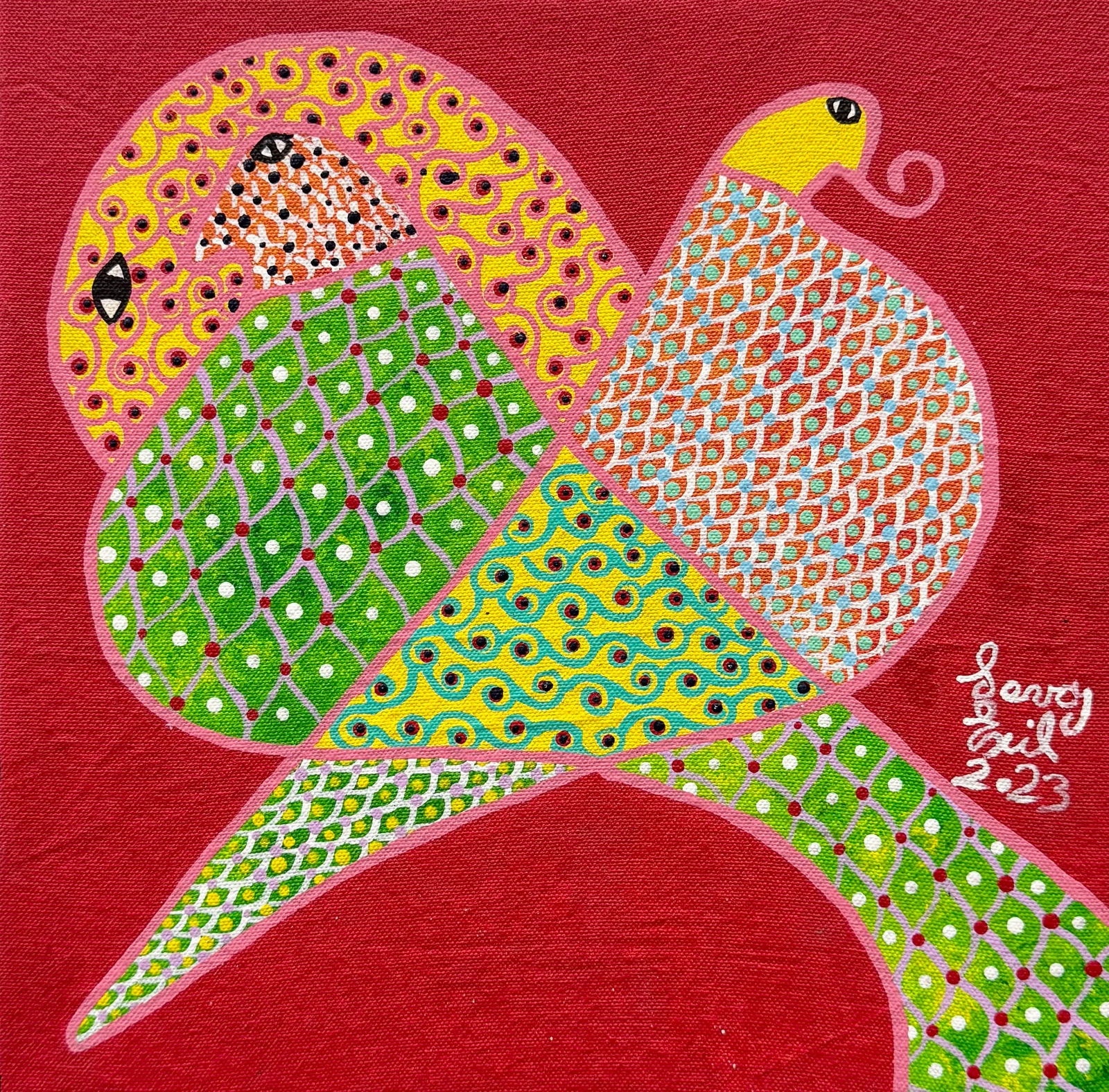 LEVOY EXIL (20th c, Haitian) Birds (1 of 3)