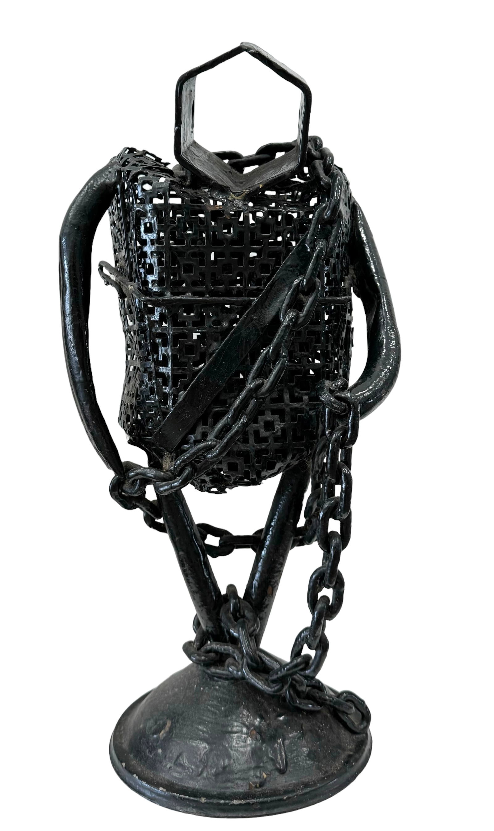 Mid-Century American School Brutalist Wrought Iron Metal Sculpture (1 of 4)