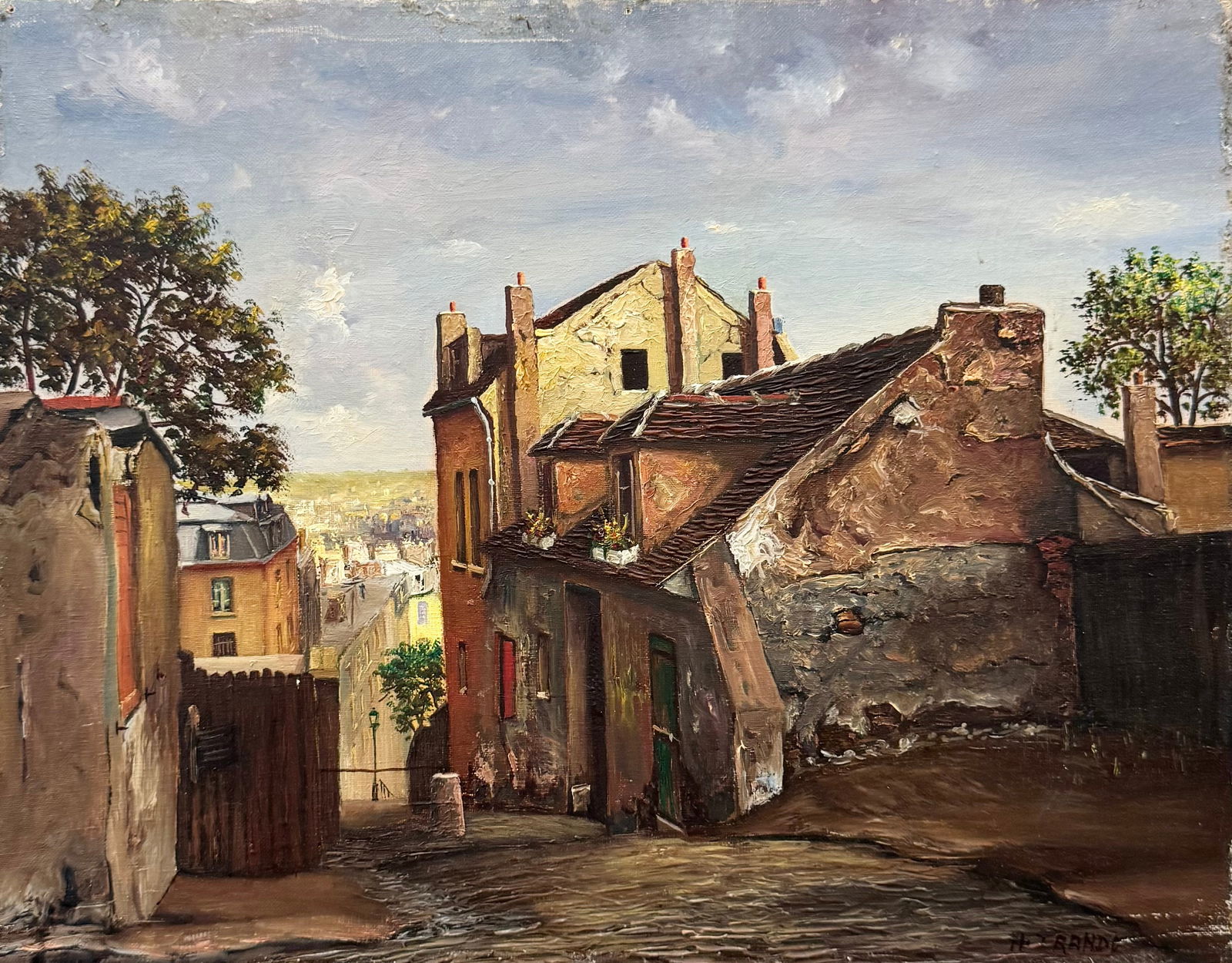 HENRI TRANDO (20th c, French) Paris School Street Scene (1 of 3)