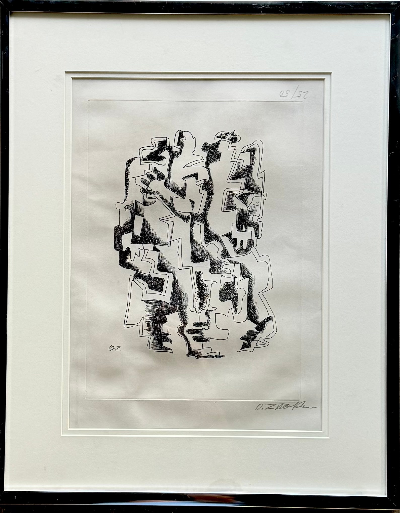 Ossip Zadkine, Pencil Signed Abstract Etching (1 of 5)