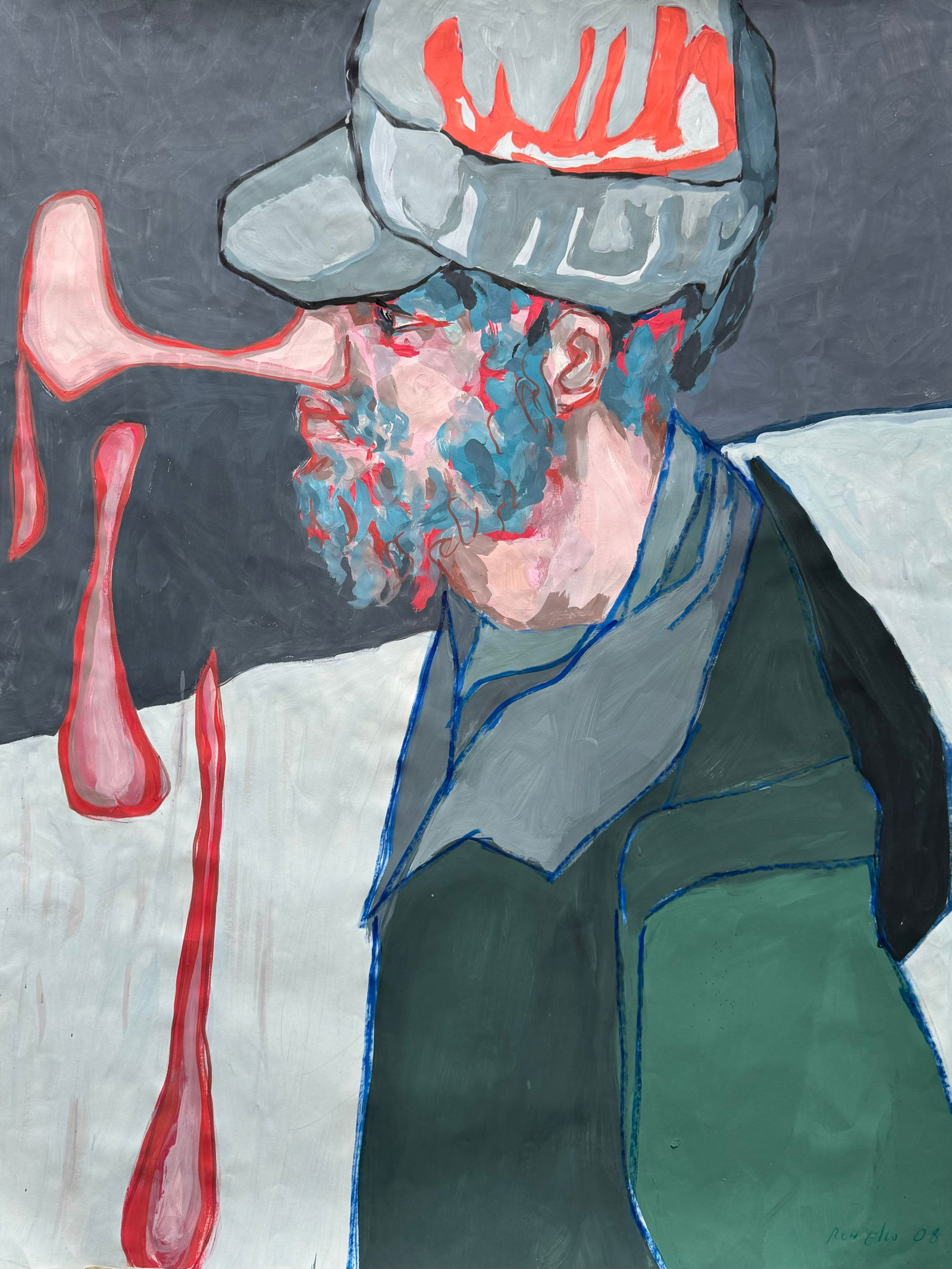 Renelio Marin (20th c, Cuban) Surrealist, Fidel (1 of 3)