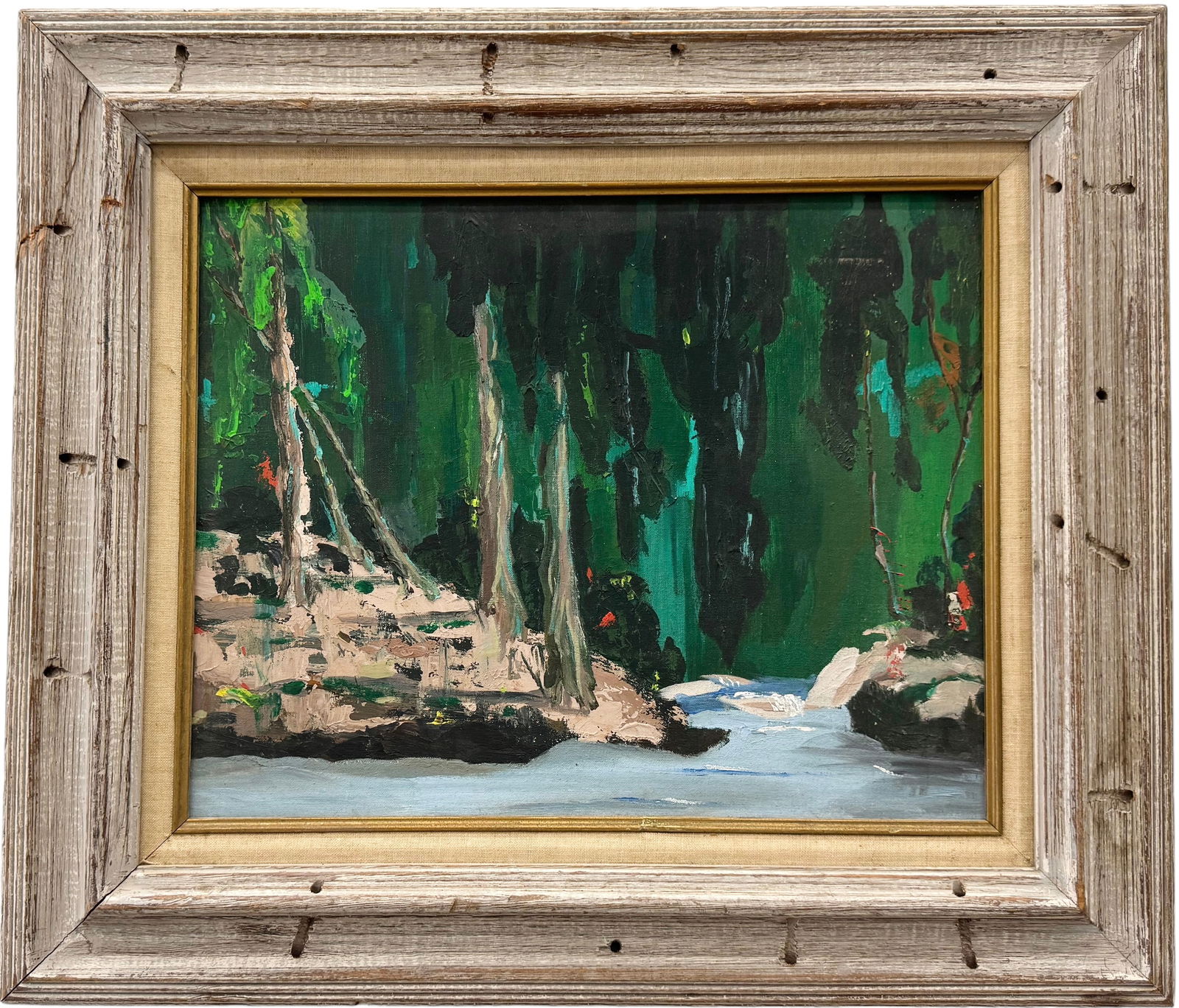 Nicely Framed American School Modernist Everglades Florida Landscape Unsigned (1 of 2)