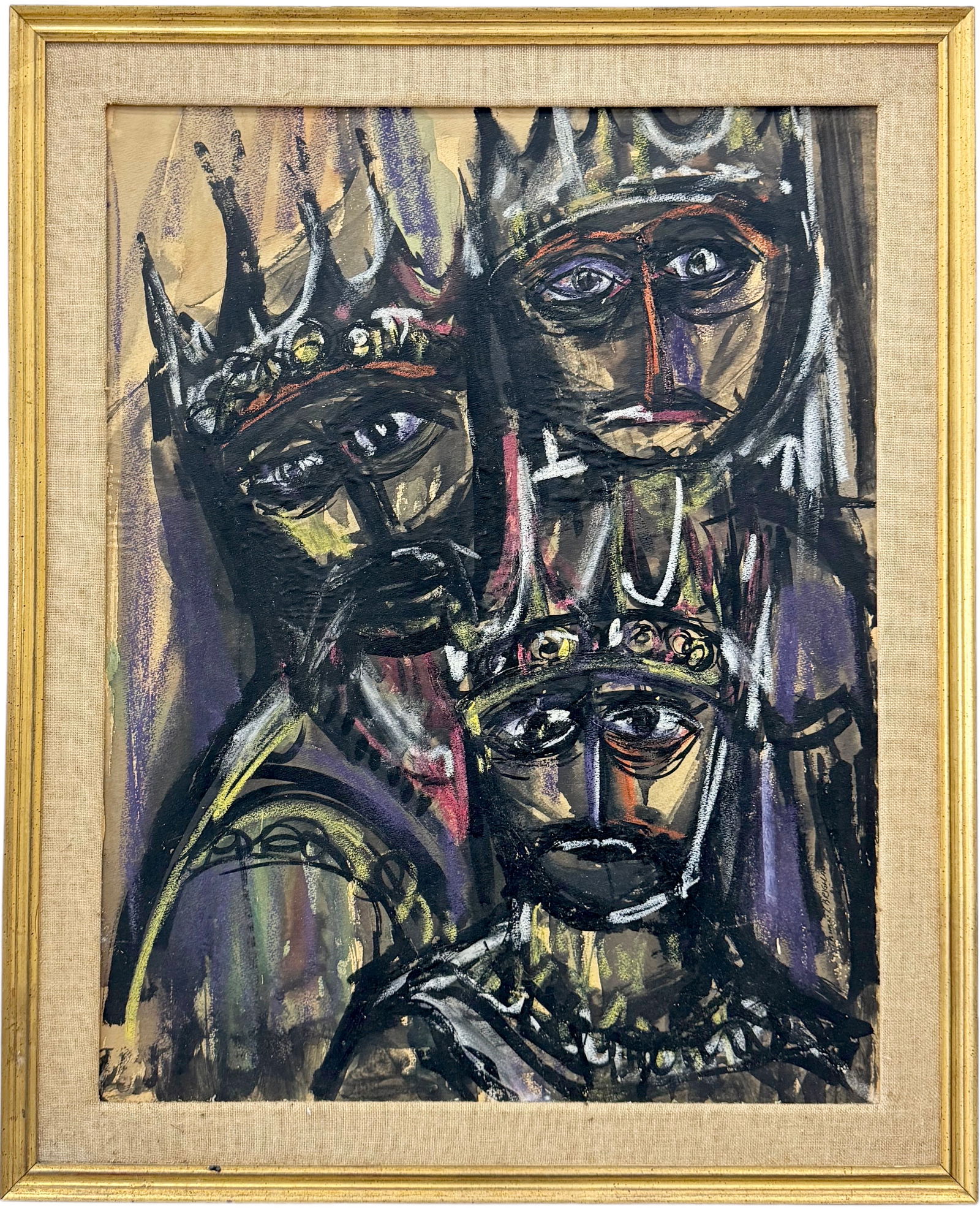 THOMAS LAMAR BRIGMAN Mid-Century Modern Three Kings Abstract (1 of 2)