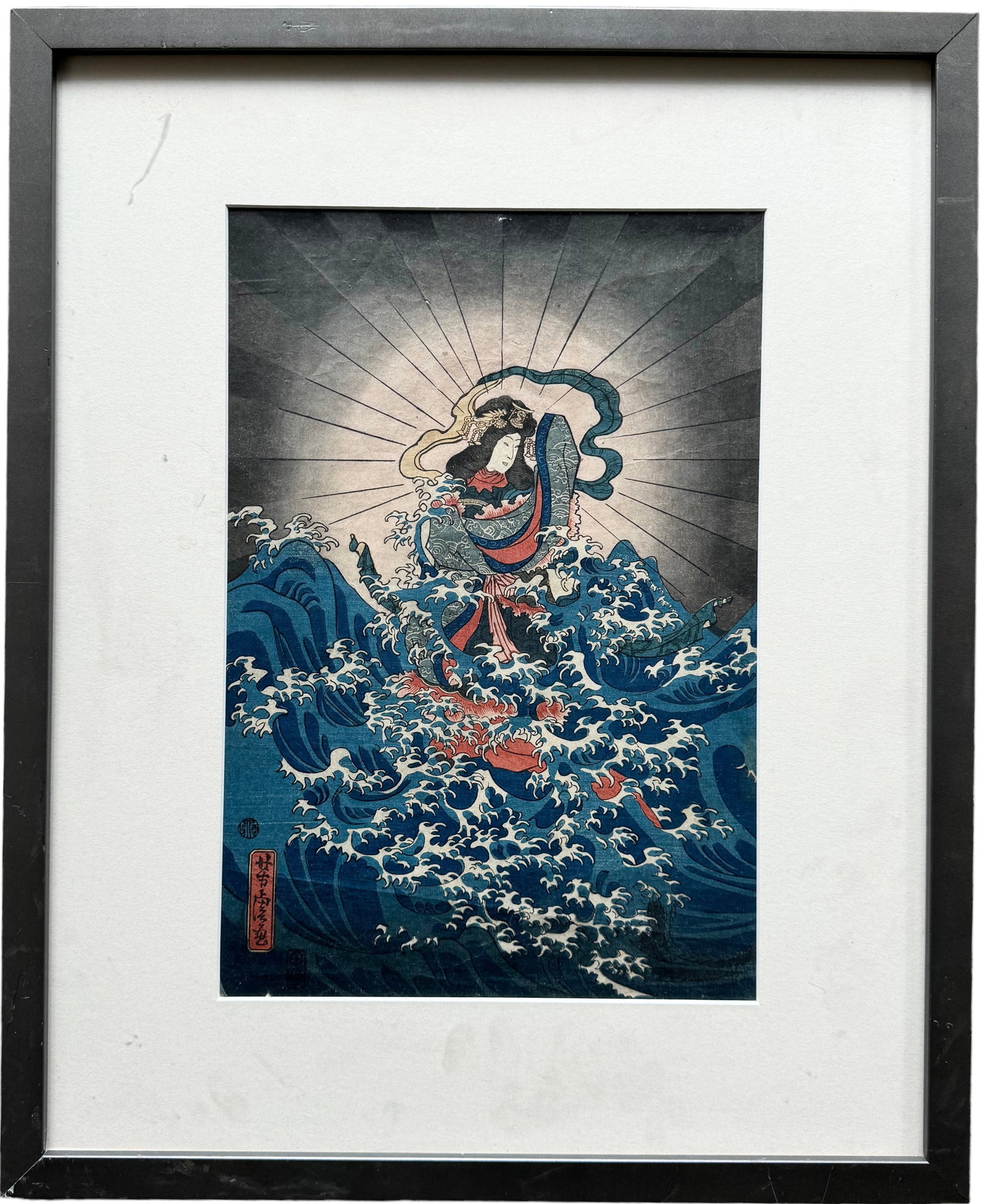 Utagawa Kuniyoshi, Japanese Woodblock Print: 31.5 x 24.5 in (framed)