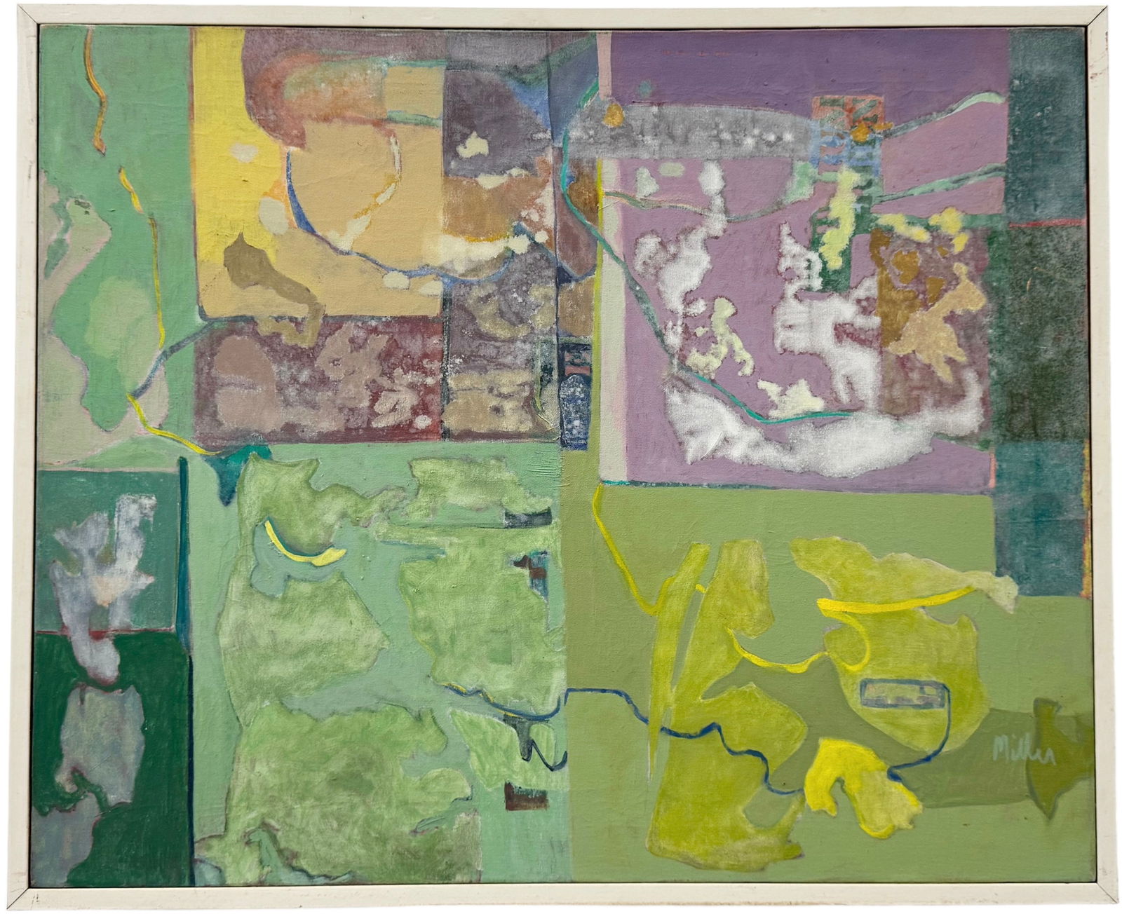 Mid-Century American School Abstract Painting, Signed (1 of 4)