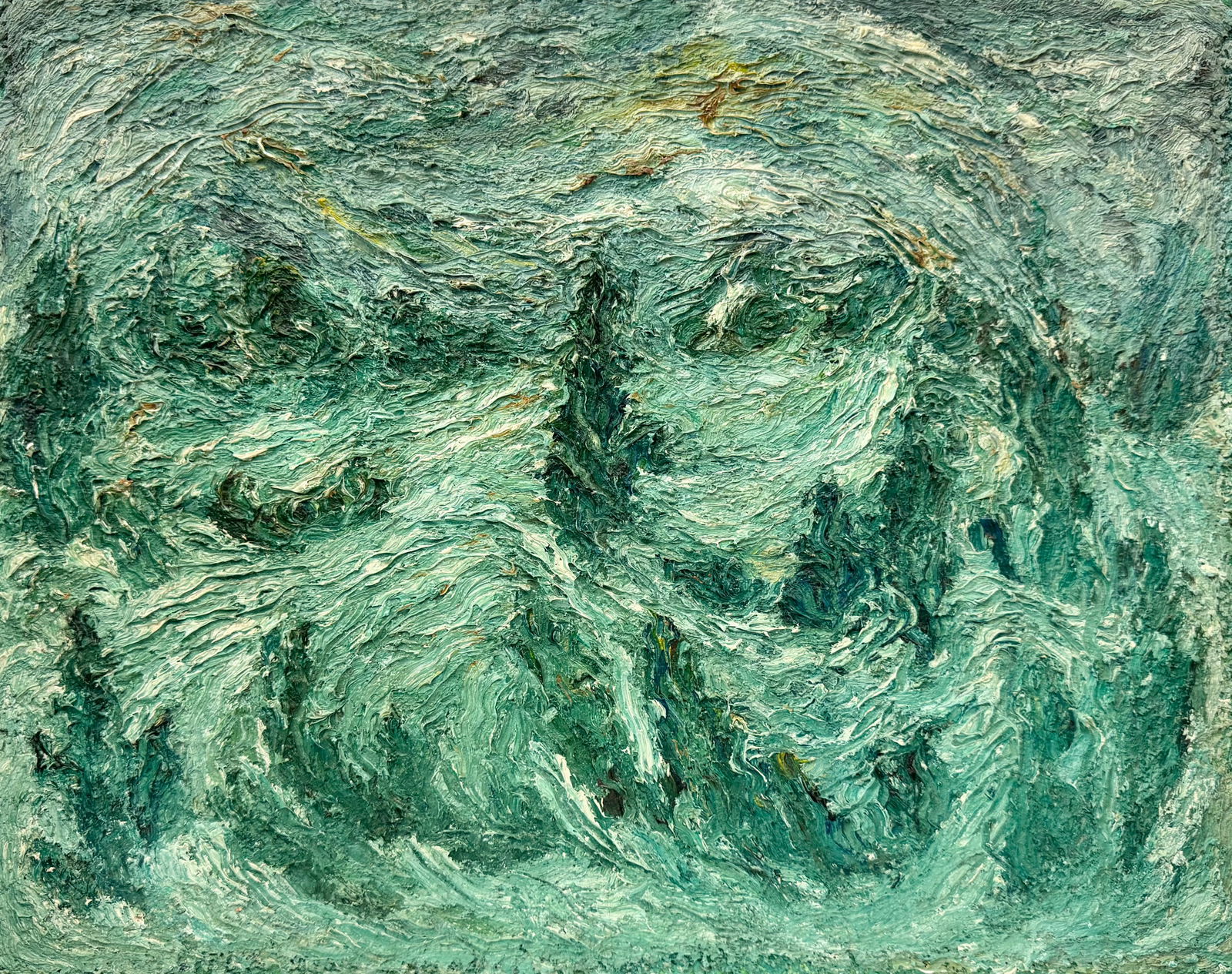 Early 20th Century American School Post Impressionist Heavy Impasto Landscape (1 of 2)