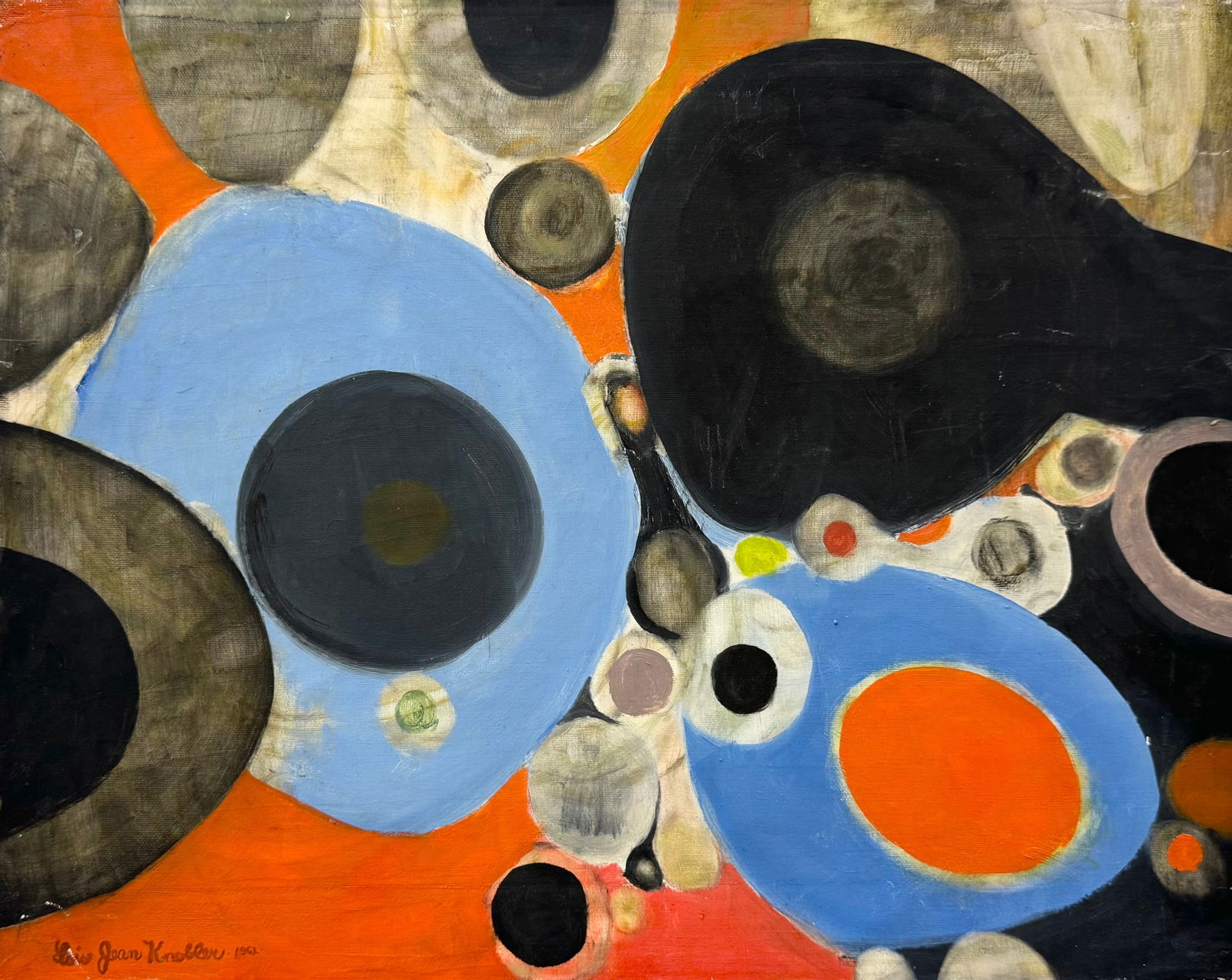 LOIS JEAN KNOBLER (20th c, American) Mid-Century Modern Abstract (1 of 4)