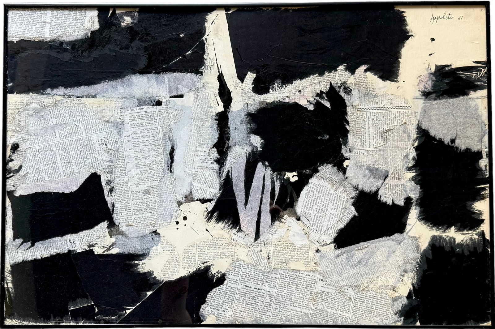 ANGELO IPPOLITO (1922-2002, American) Black & White Abstract (1 of 6)