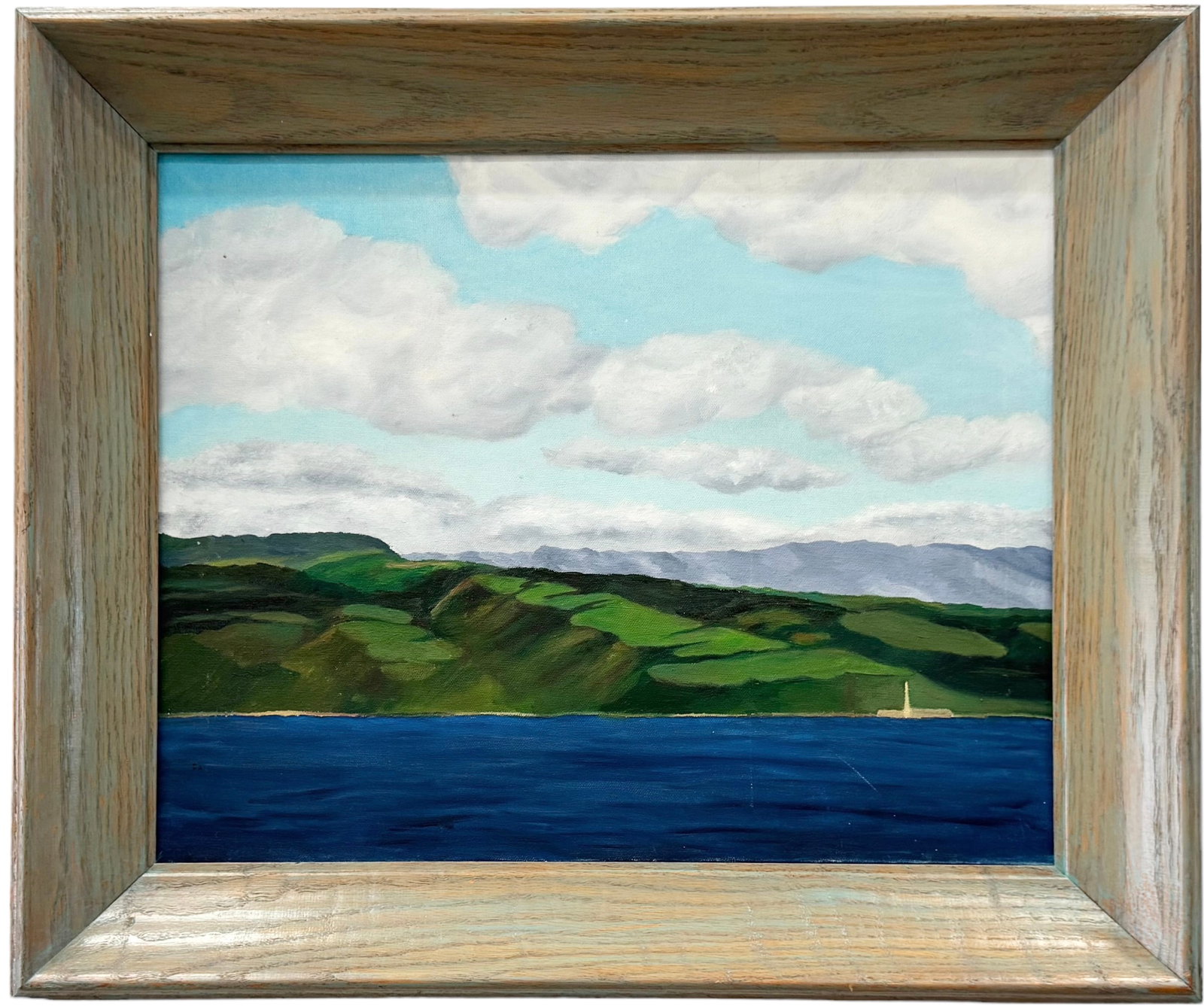 JOHN LASKOWSKI (20th c, American) Levin Park Milpitas California Landscape: Acrylic on canvas 20 x 16 in, 25 x 21 in (framed)
