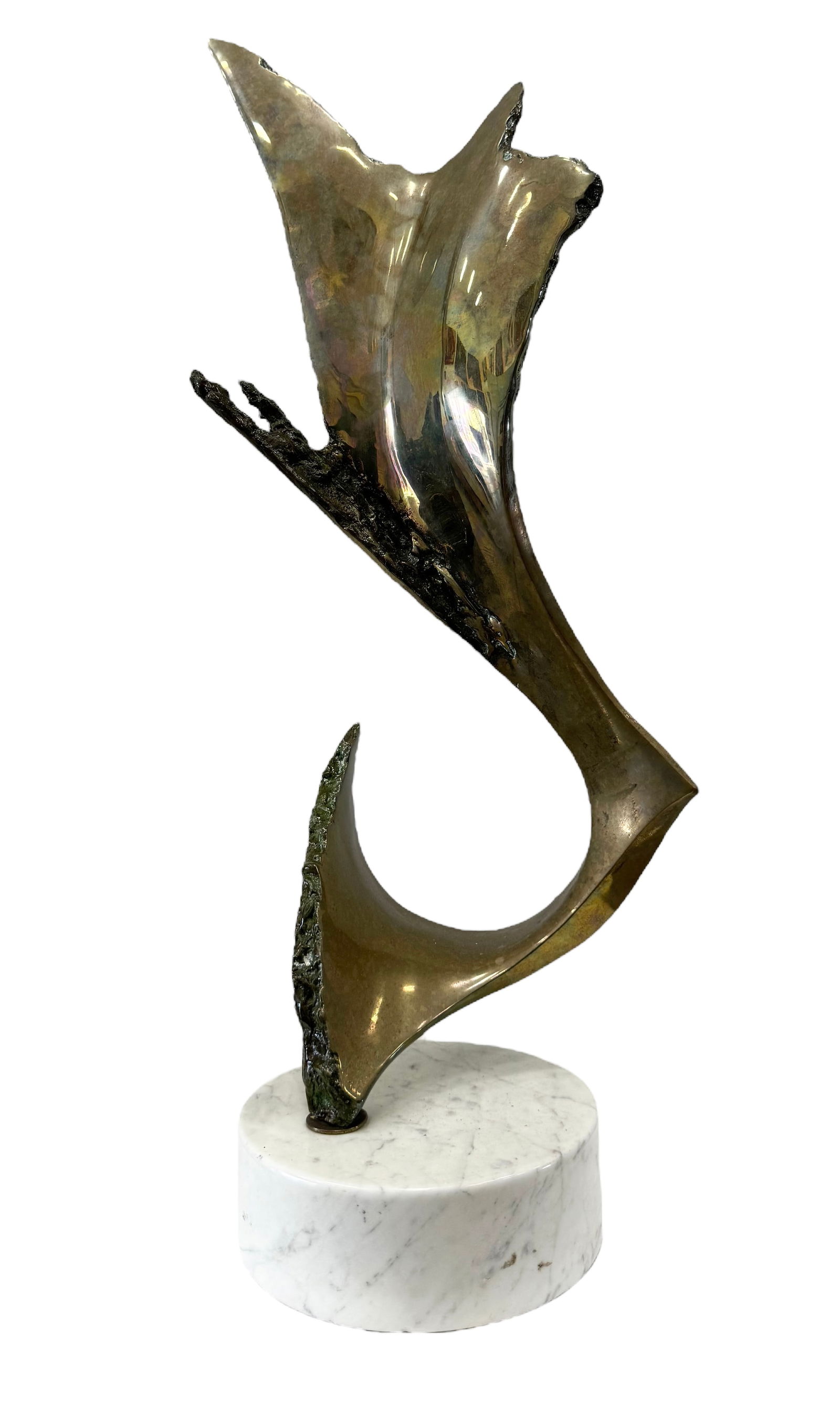ANDREW POSA, Signed Bronze Abstract Sculpture On Marble Base Canadian Artist (1 of 5)