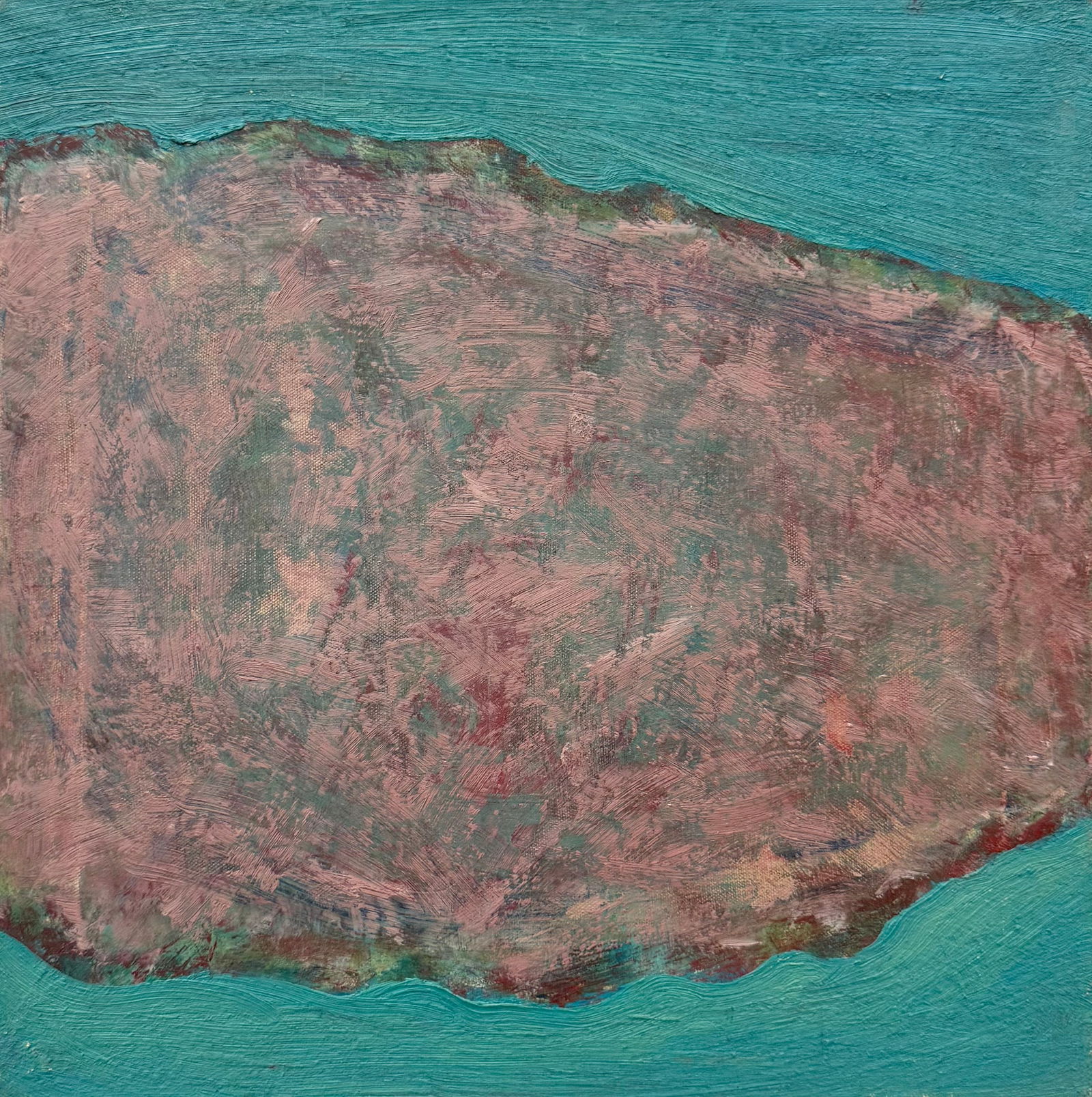 Vintage American School Abstract Painting Signed Verso (1 of 3)