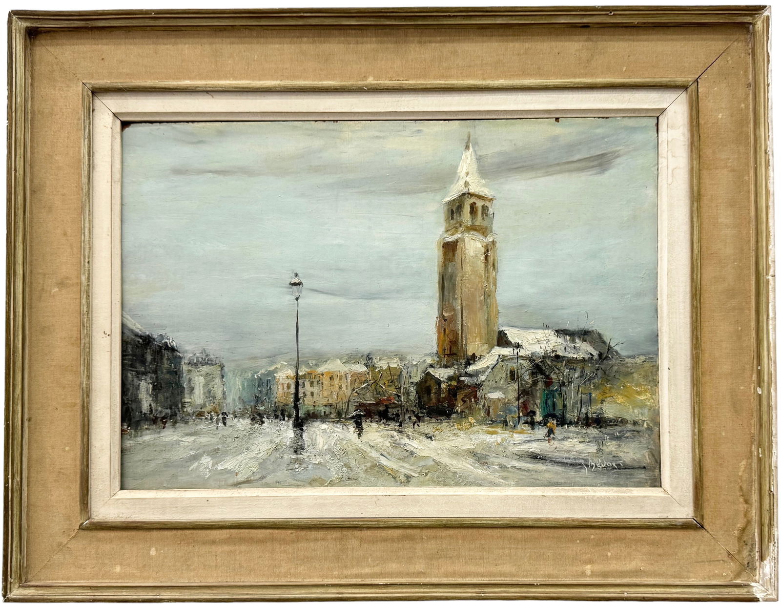 JAN BEVORT (1917-1996, Dutch) Impressionist Winter Landscape (1 of 3)