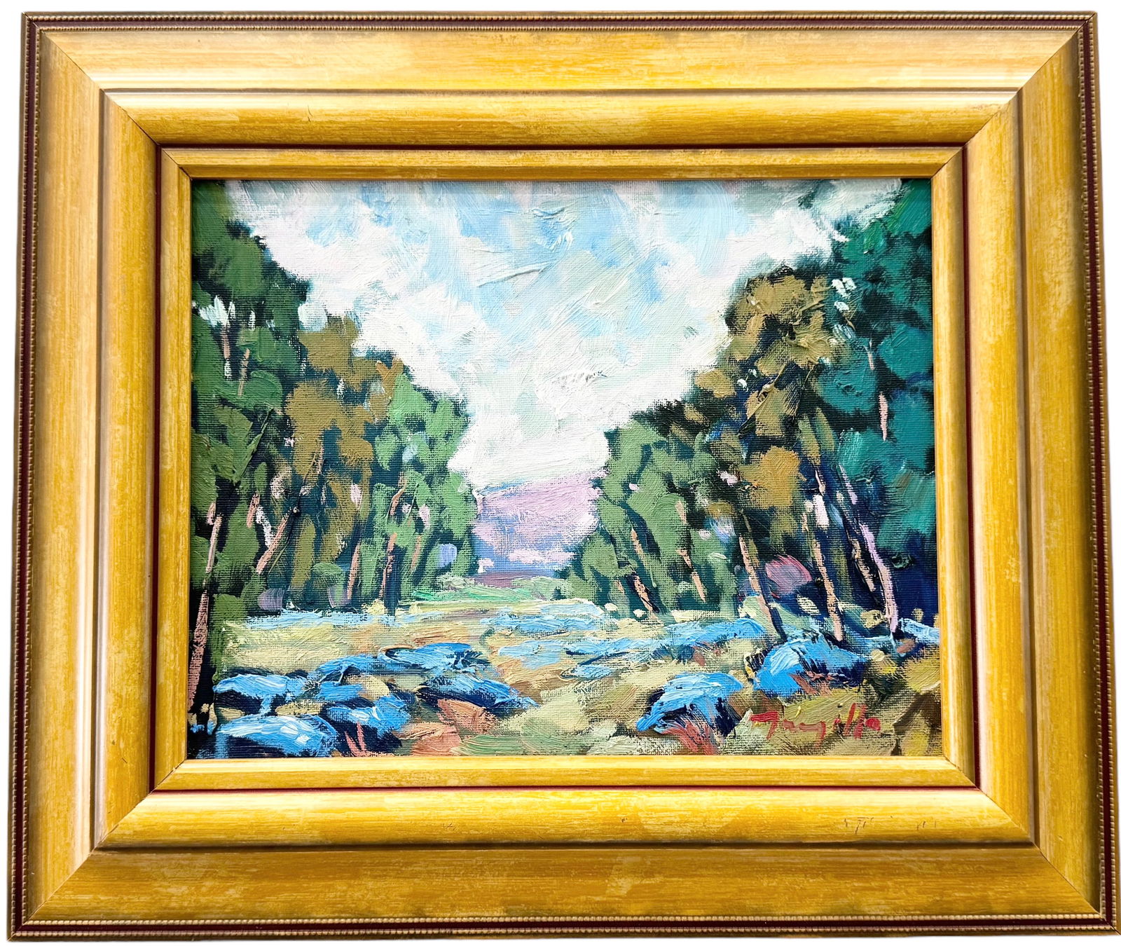 Latin American School Fauvist Impressionist Landscape, Signed (1 of 3)