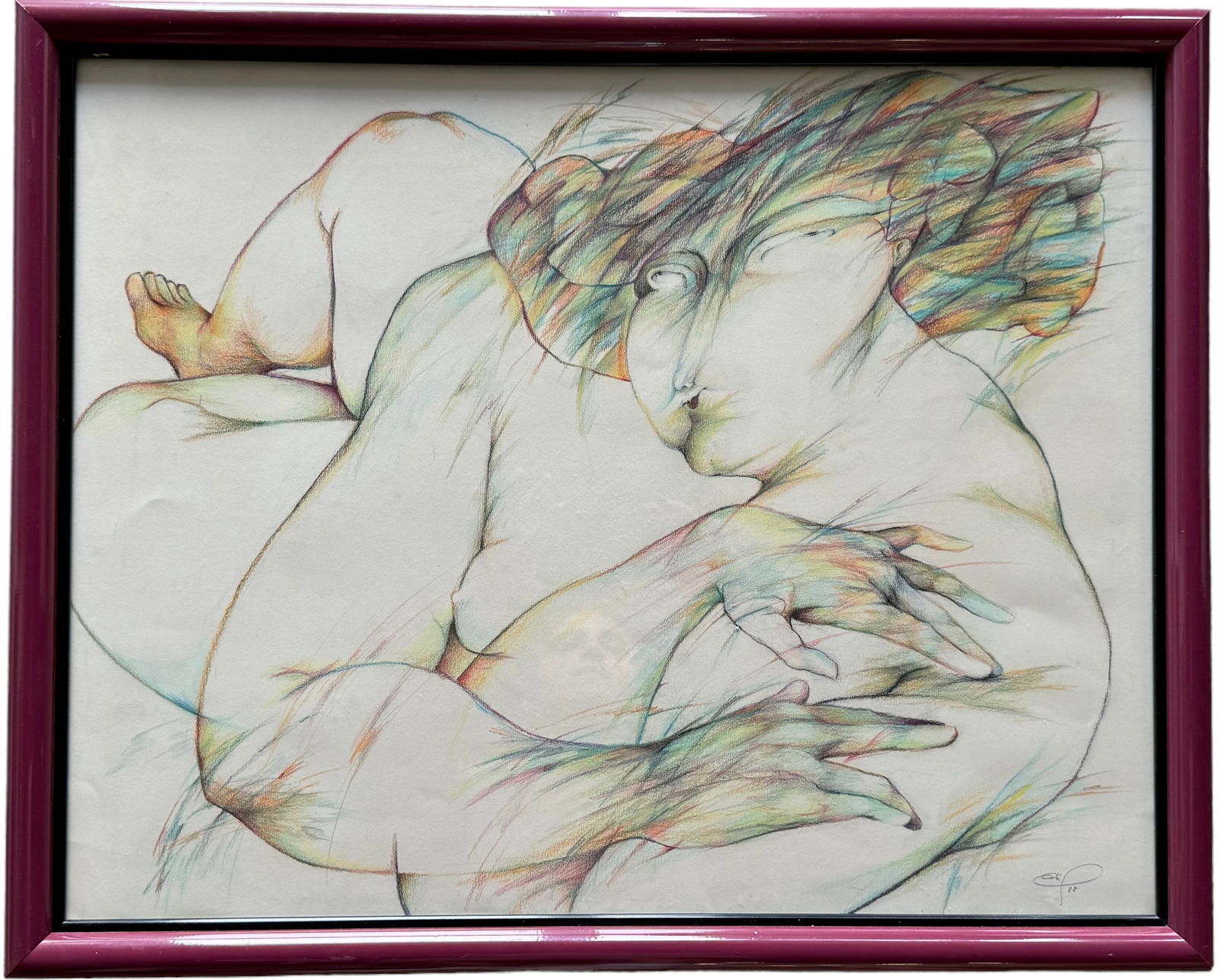 Latin American School Mixed Media Abstract Illegible Signature (1 of 3)