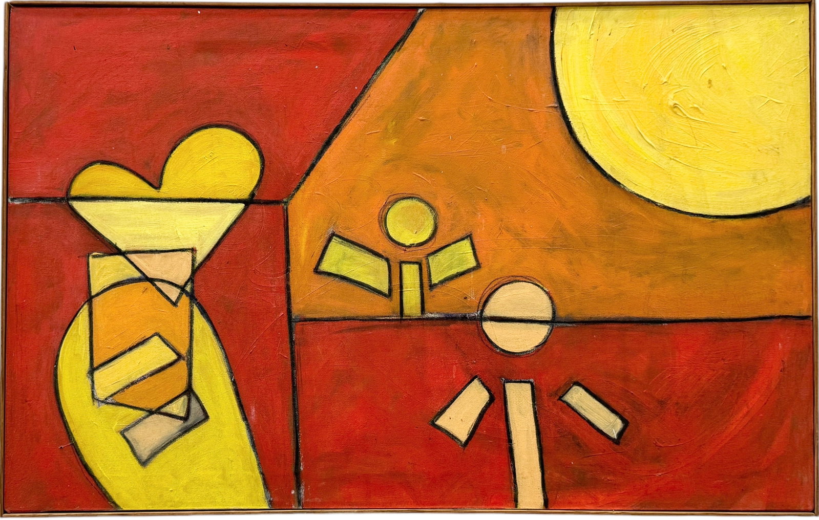 JERRY DAVIS American School Modernist Abstract, Exhibited: Oil on canvas 36 x 24 in