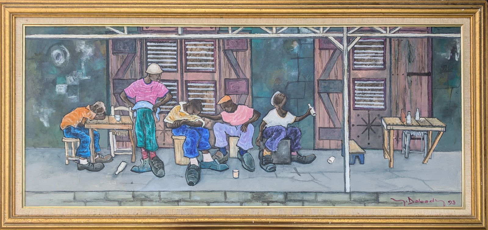 YORDAN DABADY (b. 1962, Haitian) Large Street Scene (1 of 6)