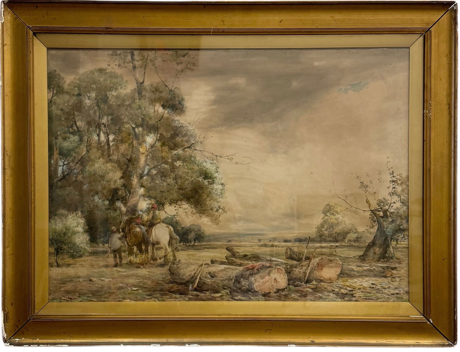 CLAUDE HAYES (1852-1922, Irish) Large Landscape, Nicely Framed (1 of 3)