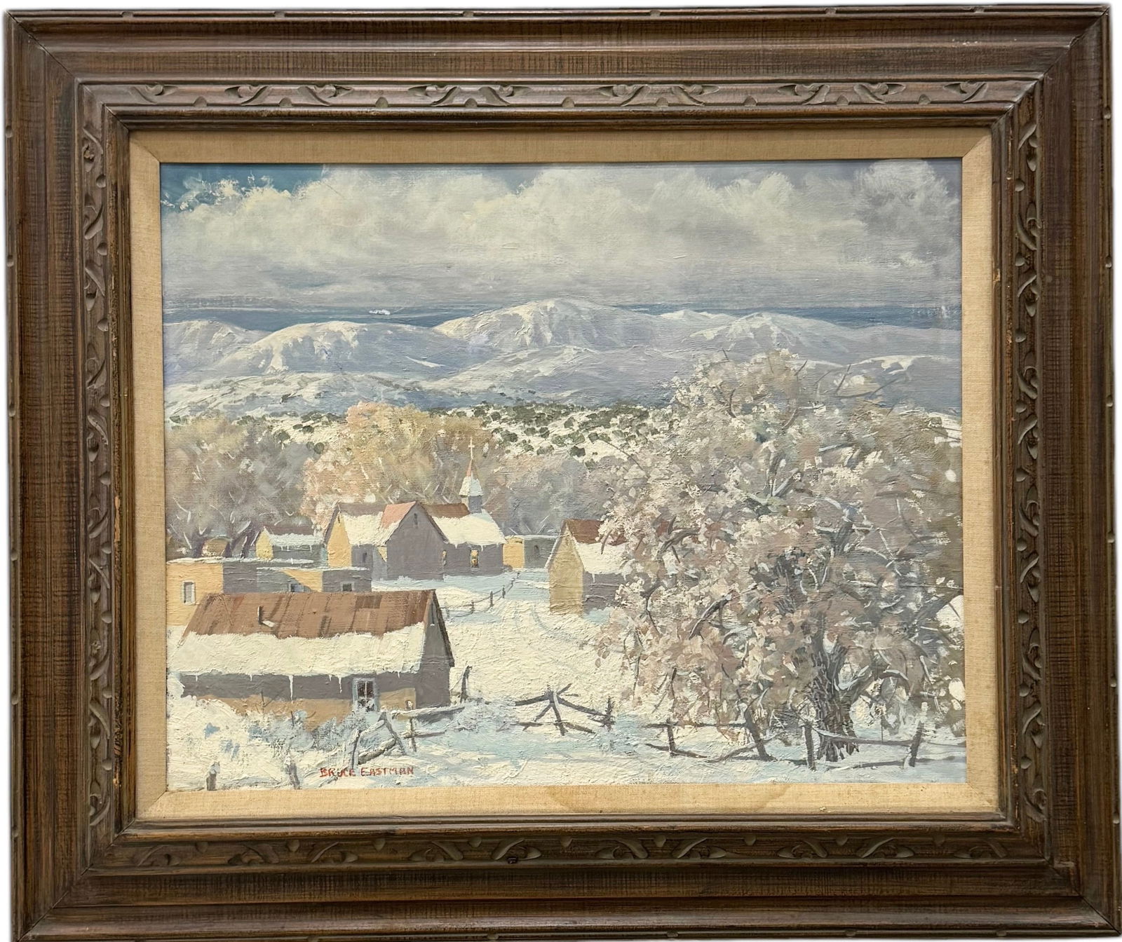 BRUCE EASTMAN (20th c, American) Winter Solitude,  New Mexico Artist (1 of 3)