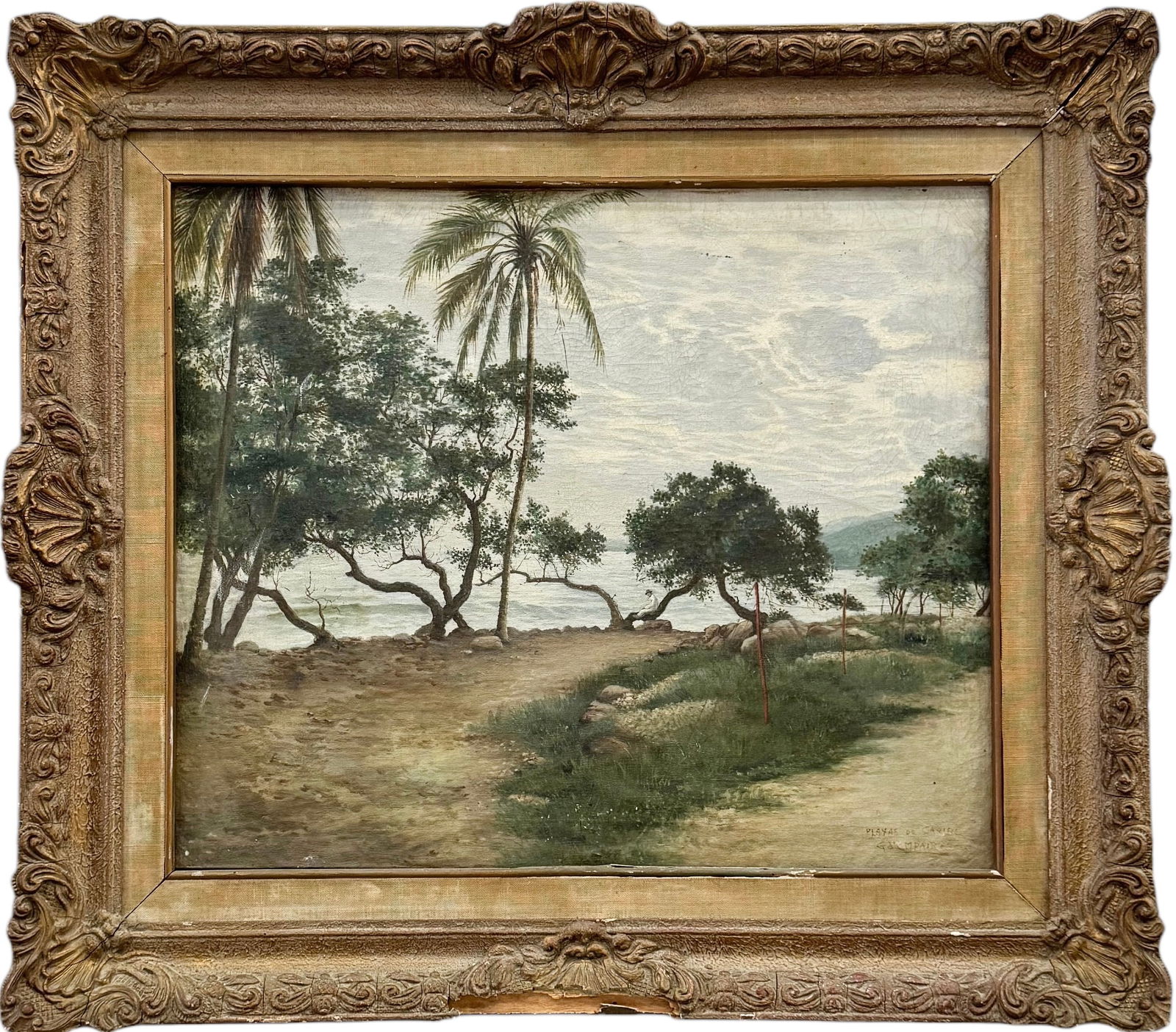 Gabriel D'Empaire, Venezuelan Artist "Playa De Caribes" Tropical Beach Landscape (1 of 5)
