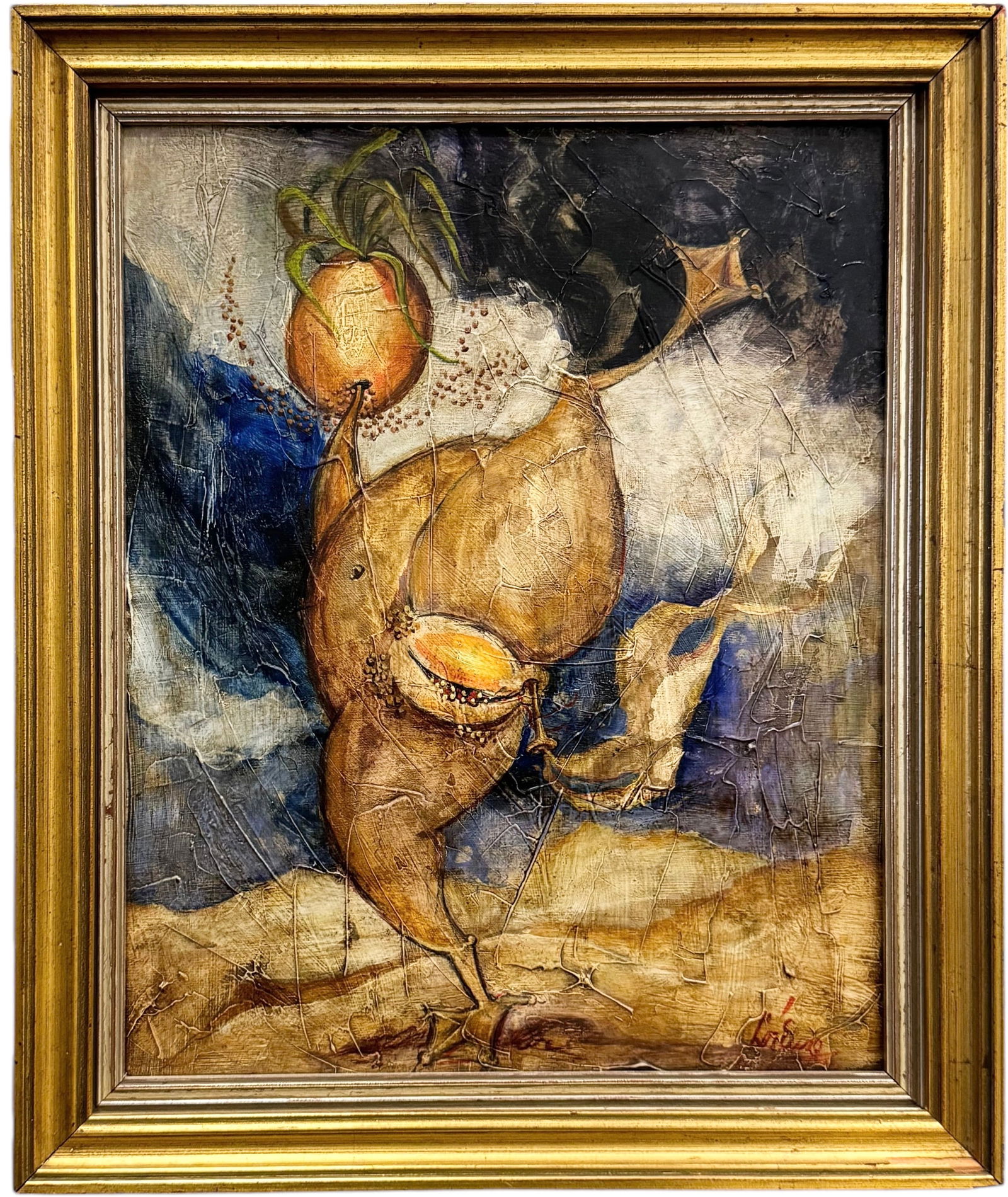 Cuban School Surrealist Abstract Painting Signed (1 of 4)