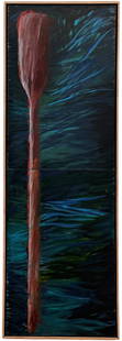 CAROL MILLER FROST (20th c, American) Large Abstract, Baltimore Maryland Artist: Diptych, Oil on canvas 24 x 72 in