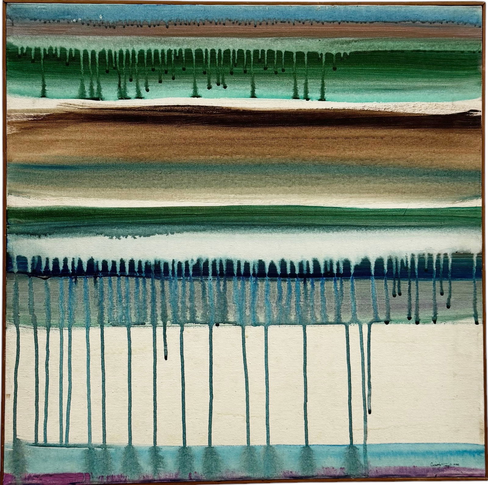 CINDY SEIP Vintage American School 1980's Abstract Painting (1 of 3)