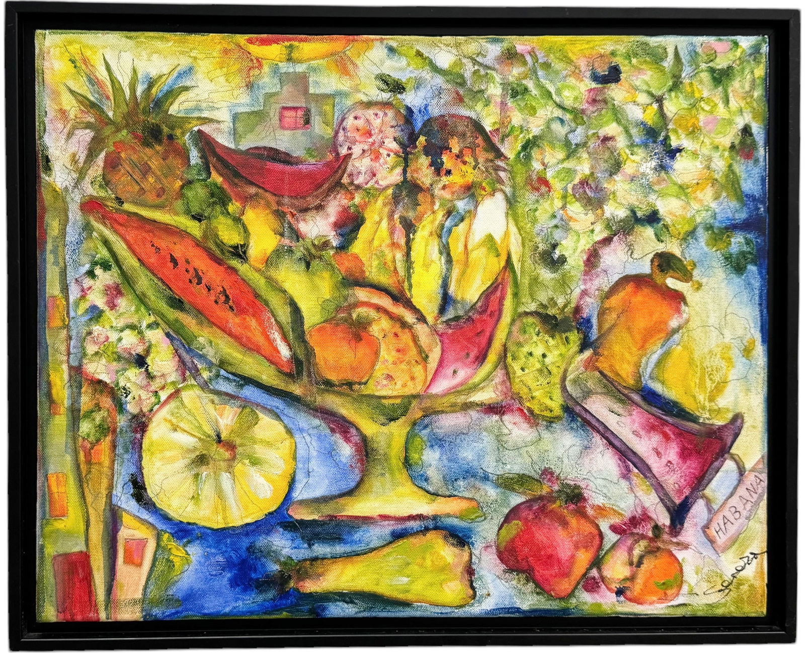 Modern Cuban School Still Life Abstract Painting, Signed (1 of 3)