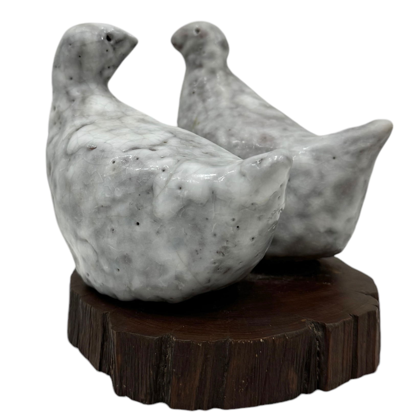 Vintage Modernist Glazed Ceramic Sculpture Of Doves Grove House Coconut Grove FL (1 of 4)