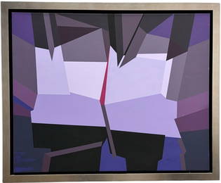 PEDRO DE ORAA (1931-2020, Cuban) Hard Edge Abstract, Exhibited