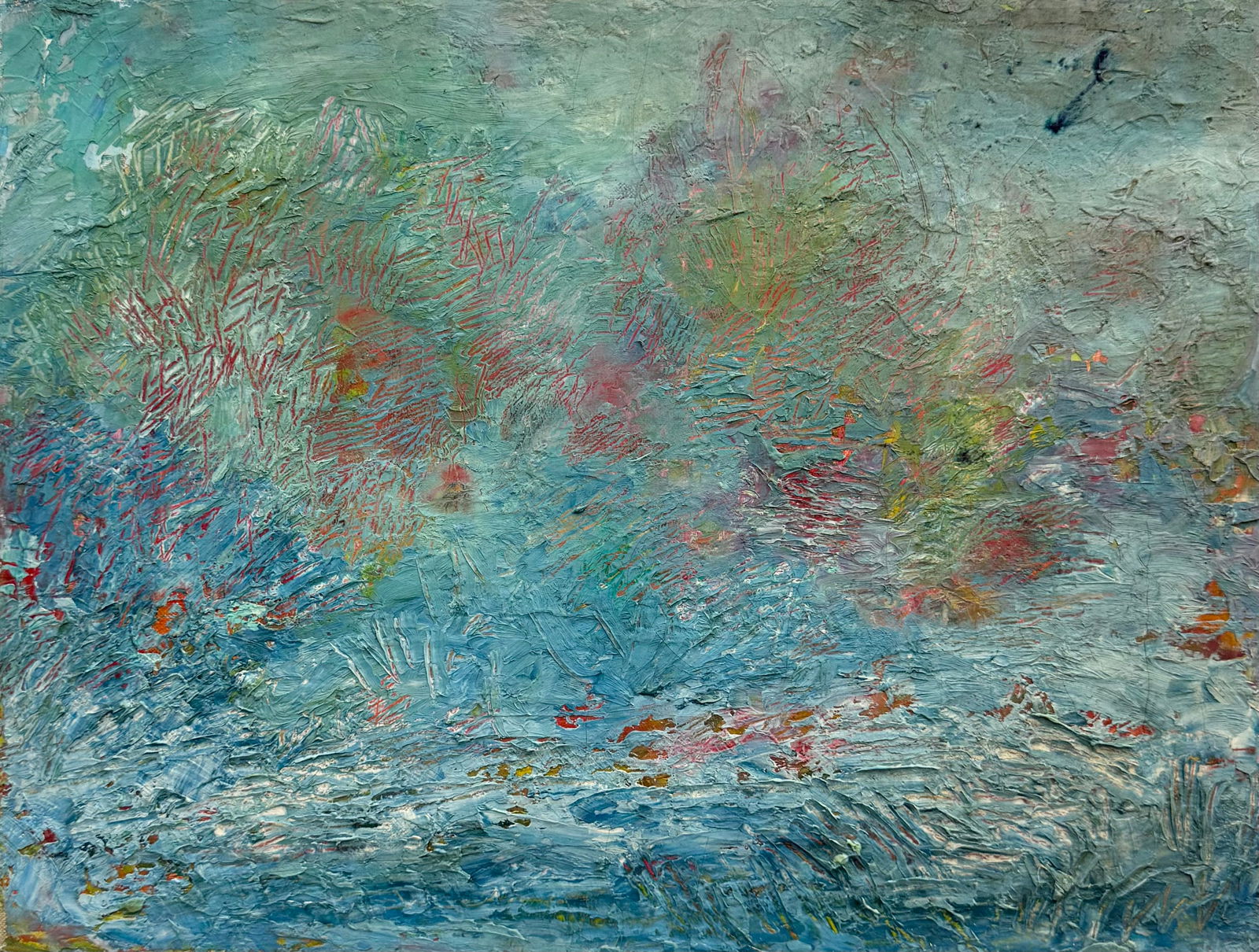 Mid-Century American School Abstract Painting Unsigned (1 of 2)