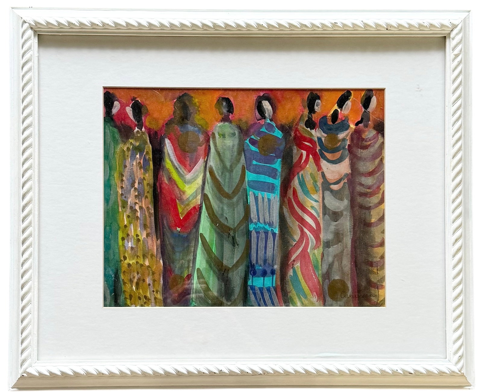 CARLOS BARRERA: Watercolor on paper 13.5 x 10.5 in, 22.5 x 18 in (framed)