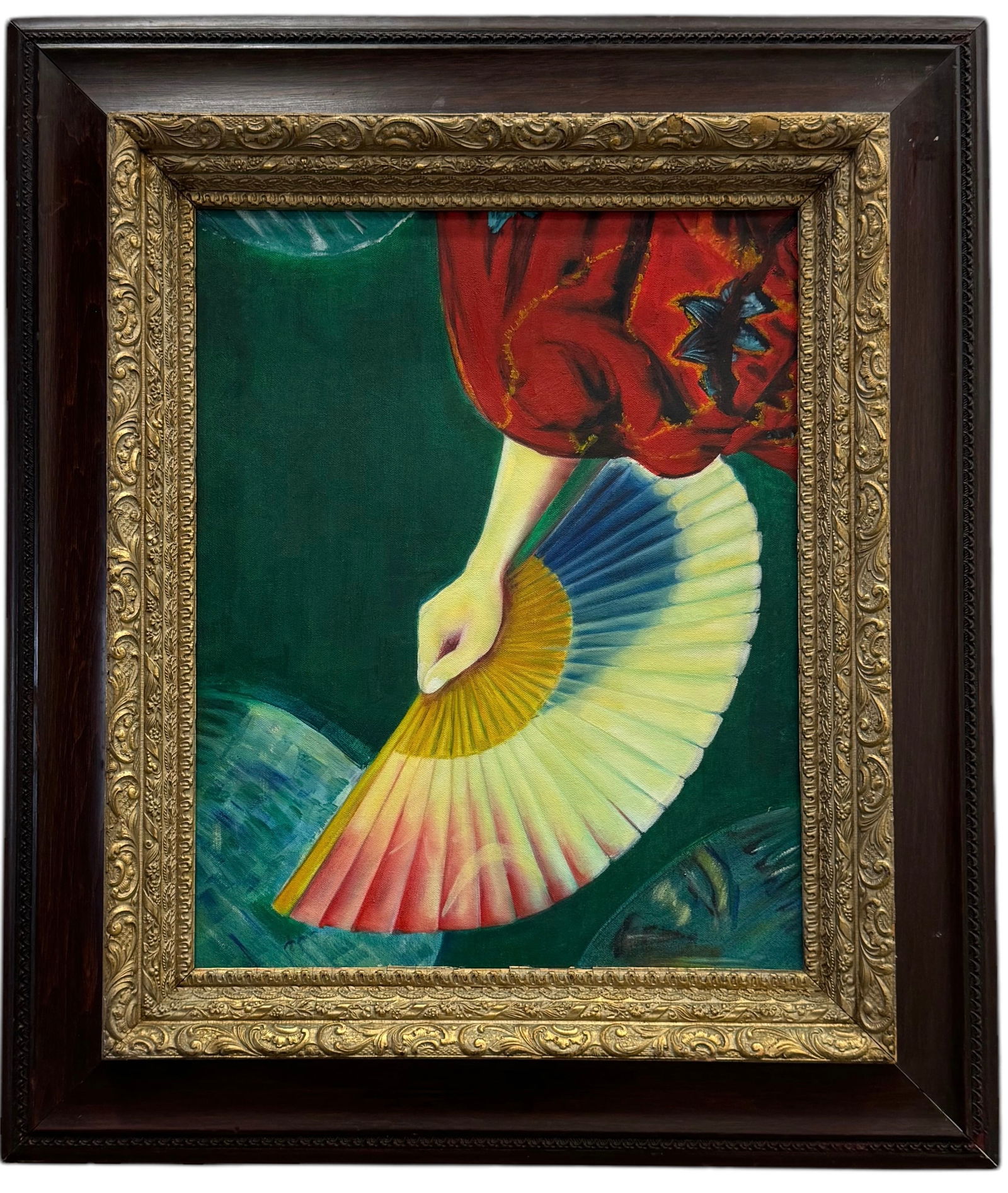 Chinese School Symbolist Abstract Woman With Fan (1 of 2)