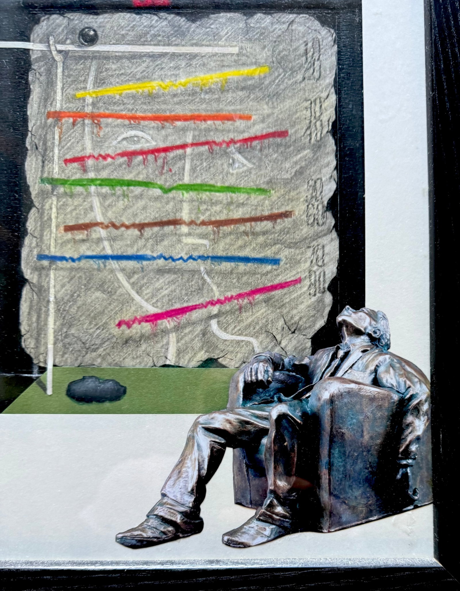 VINCENZO NOTARILE (20th c, American) Abe Lincoln , Florida Artist: Mixed media 13 x 10 in (framed)