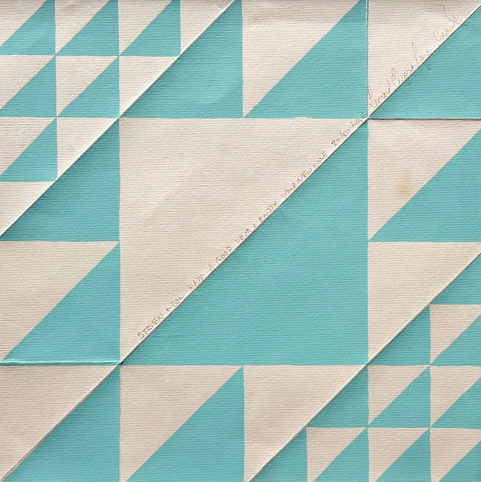 Mid-Century American School Geometric Abstract Serigraph Signed Print (1 of 3)