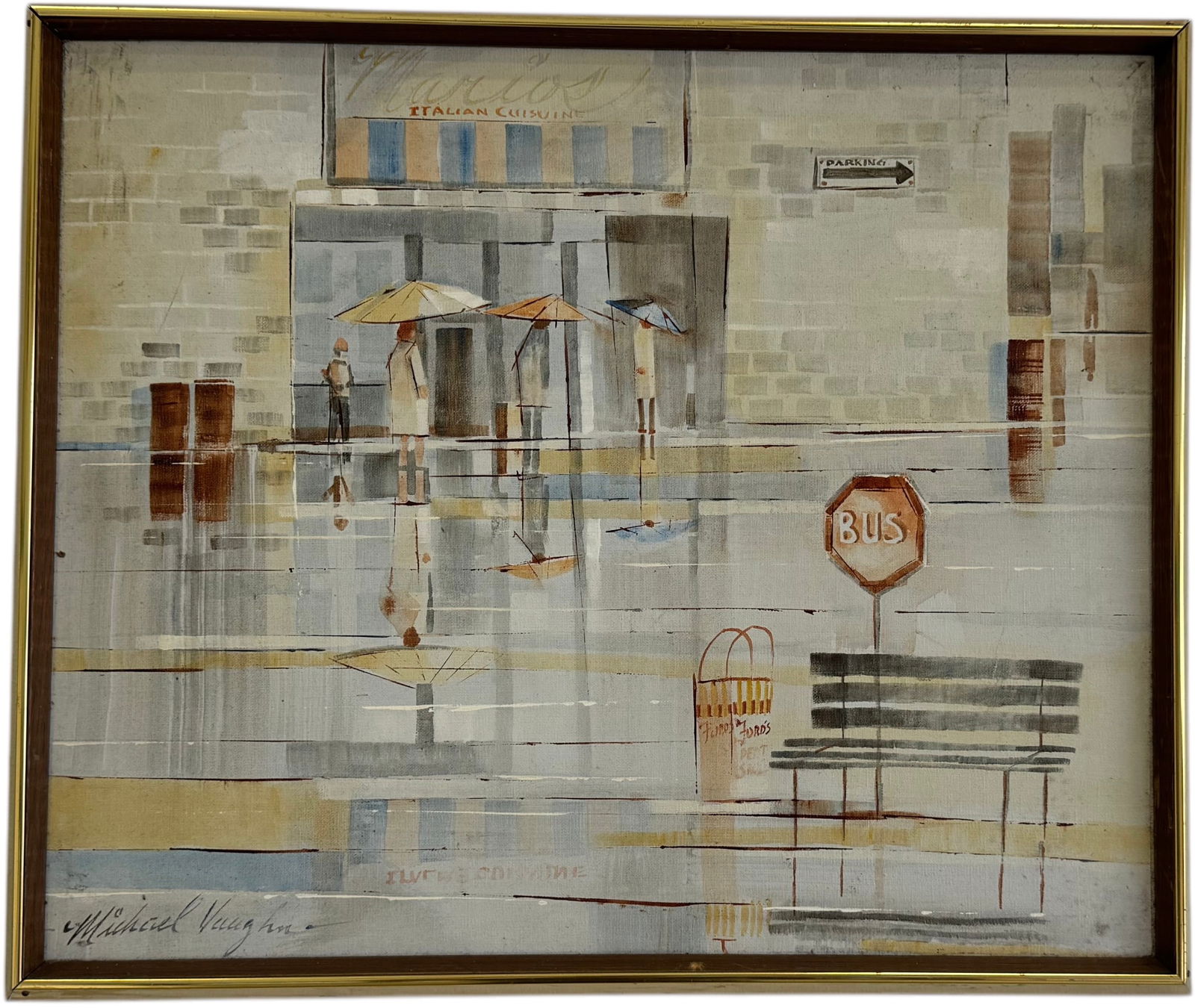 MICHAEL VAUGHN Modernist Rainy Day Street Scene (1 of 3)