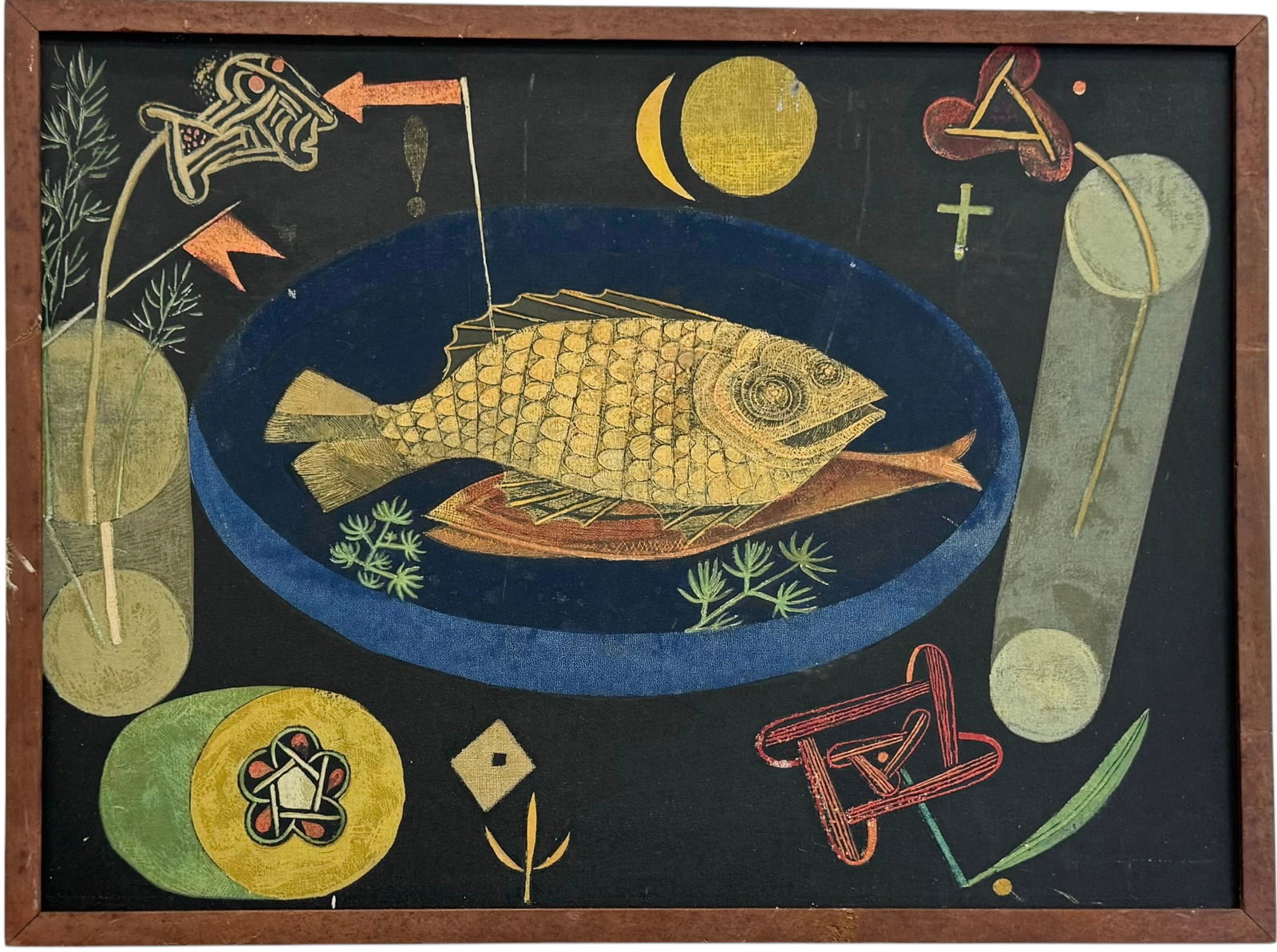 PAUL KLEE Early Mid-Century Serigraph, Around The Fish (1 of 5)
