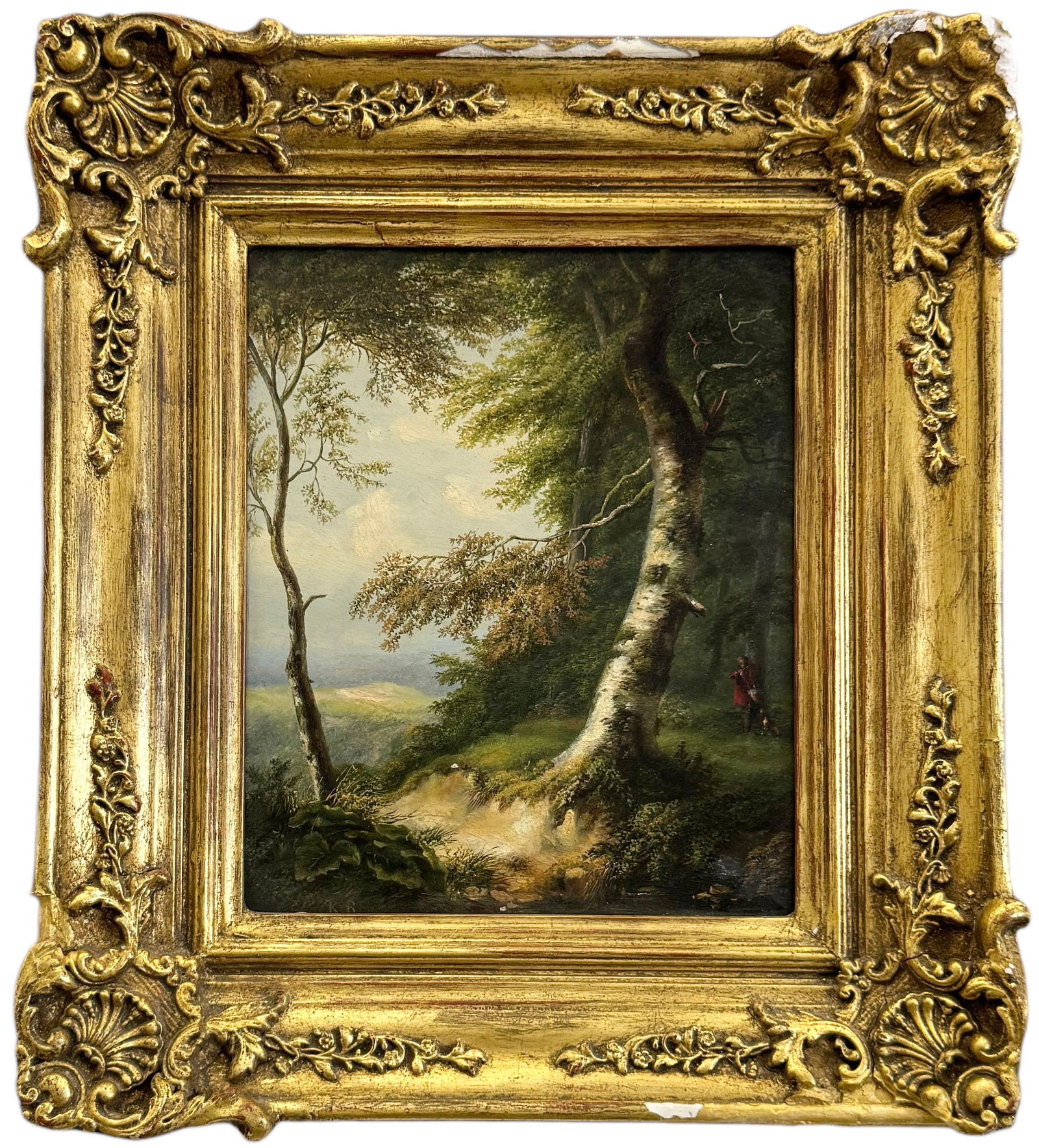 19th Century English School Landscape Signed Illegibly, London Gallery Label Verso (1 of 4)