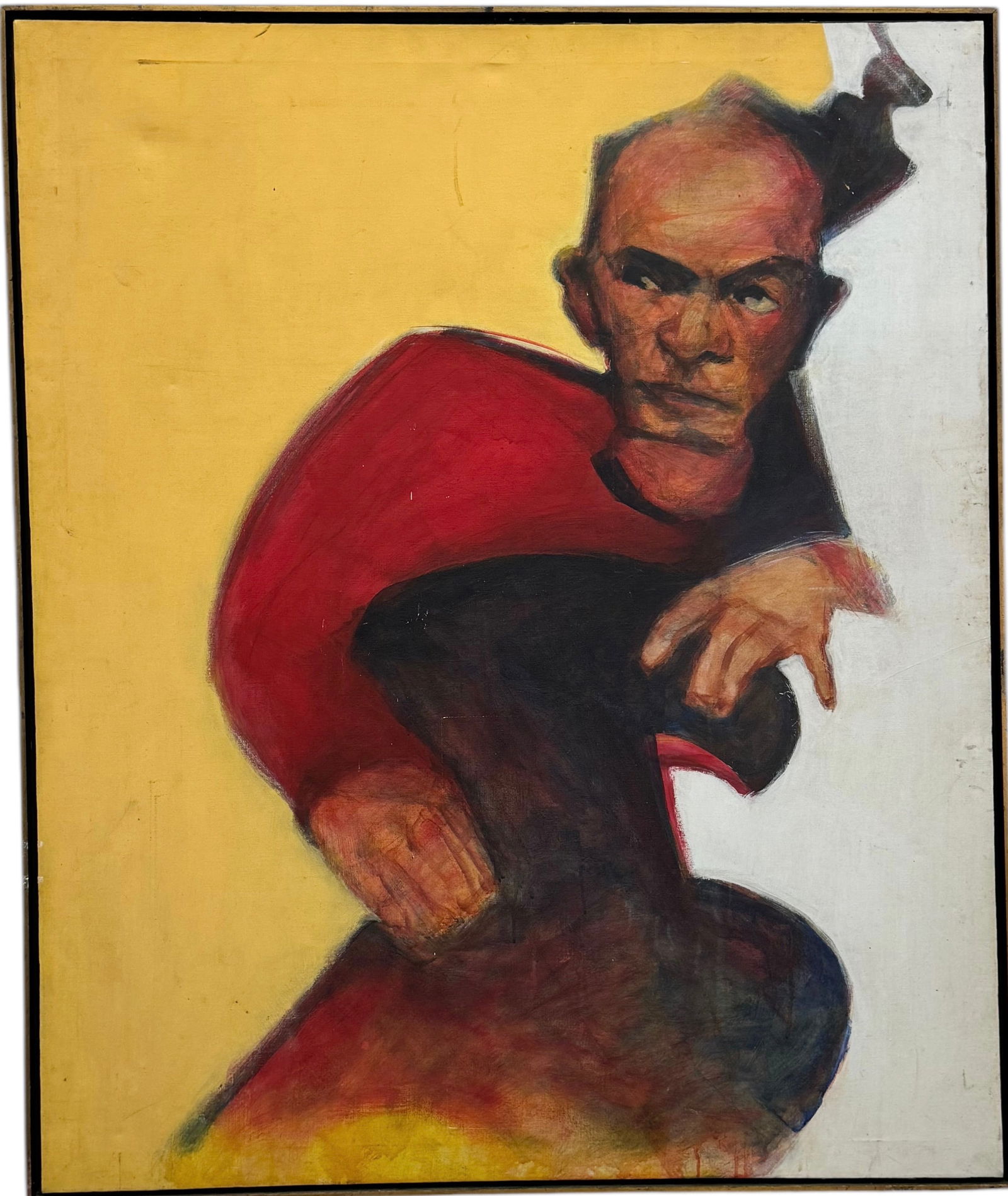 Large American School Abstract Portrait Of A Man Exhibited Longboat Key, Florida (1 of 4)