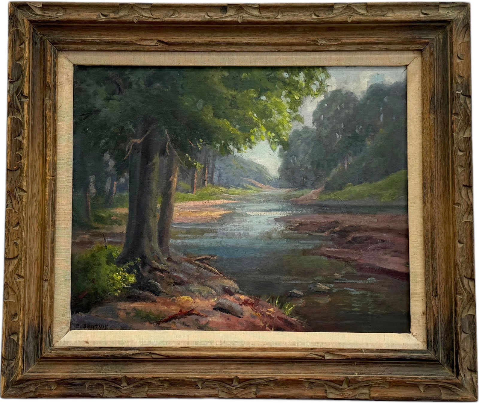 CAROL SKUTNIK (20th c, American) River Landscape, New Jersey Artist (1 of 3)