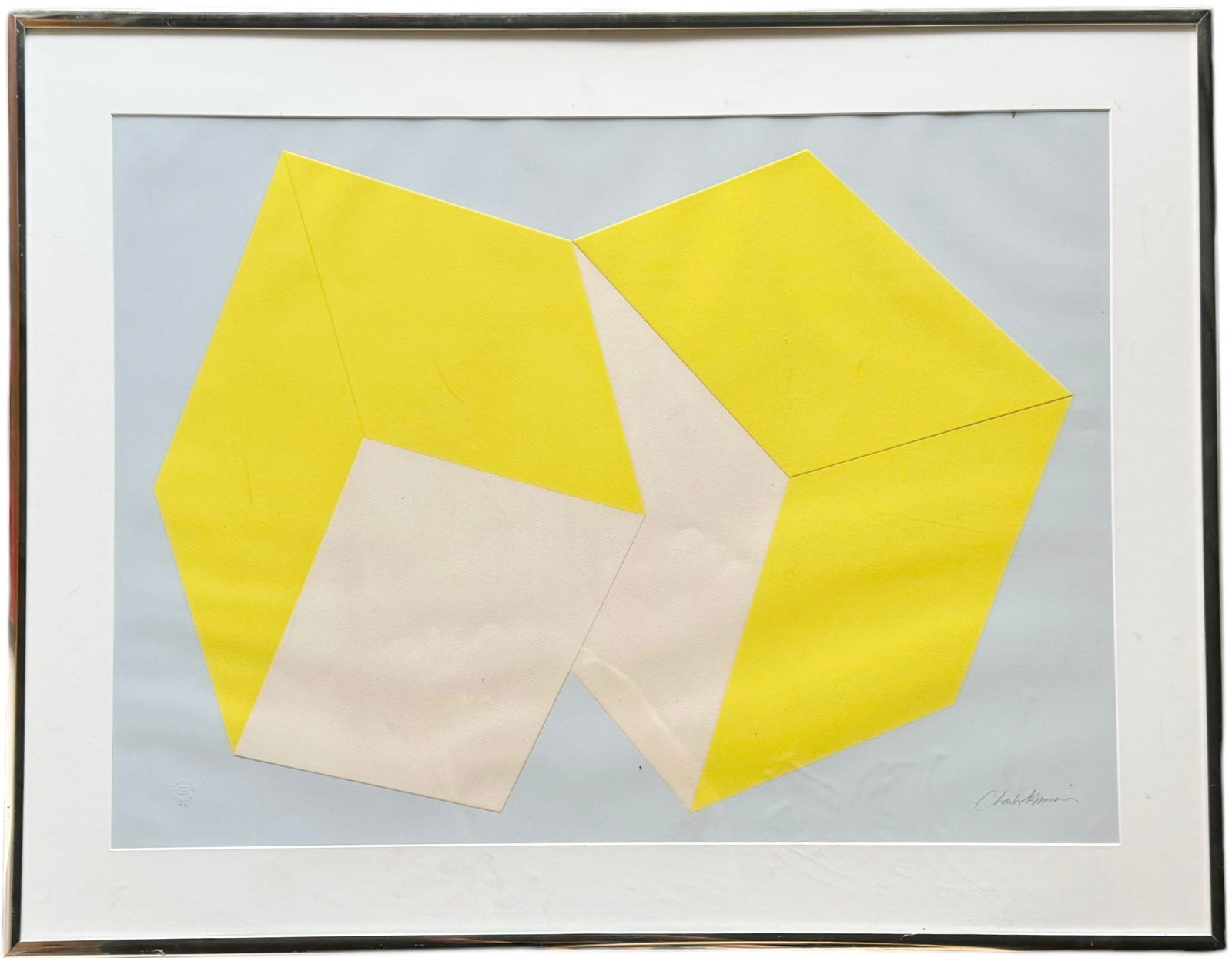 CHARLES HINMAN (b. 1932, American) Embossed Screen Print, Abstract, Syracuse Artist (1 of 5)