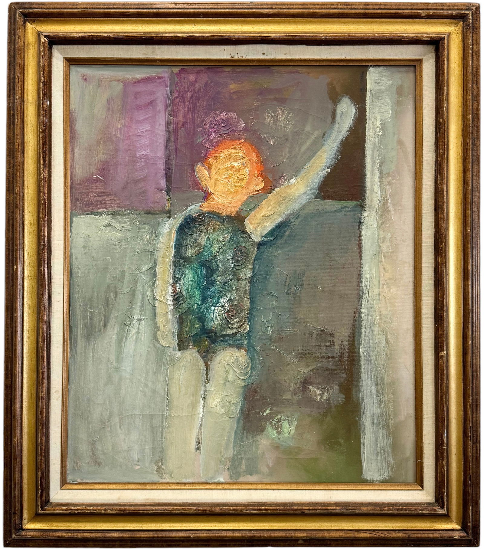 Nicely Framed American School Figural Abstract Unsigned (1 of 3)