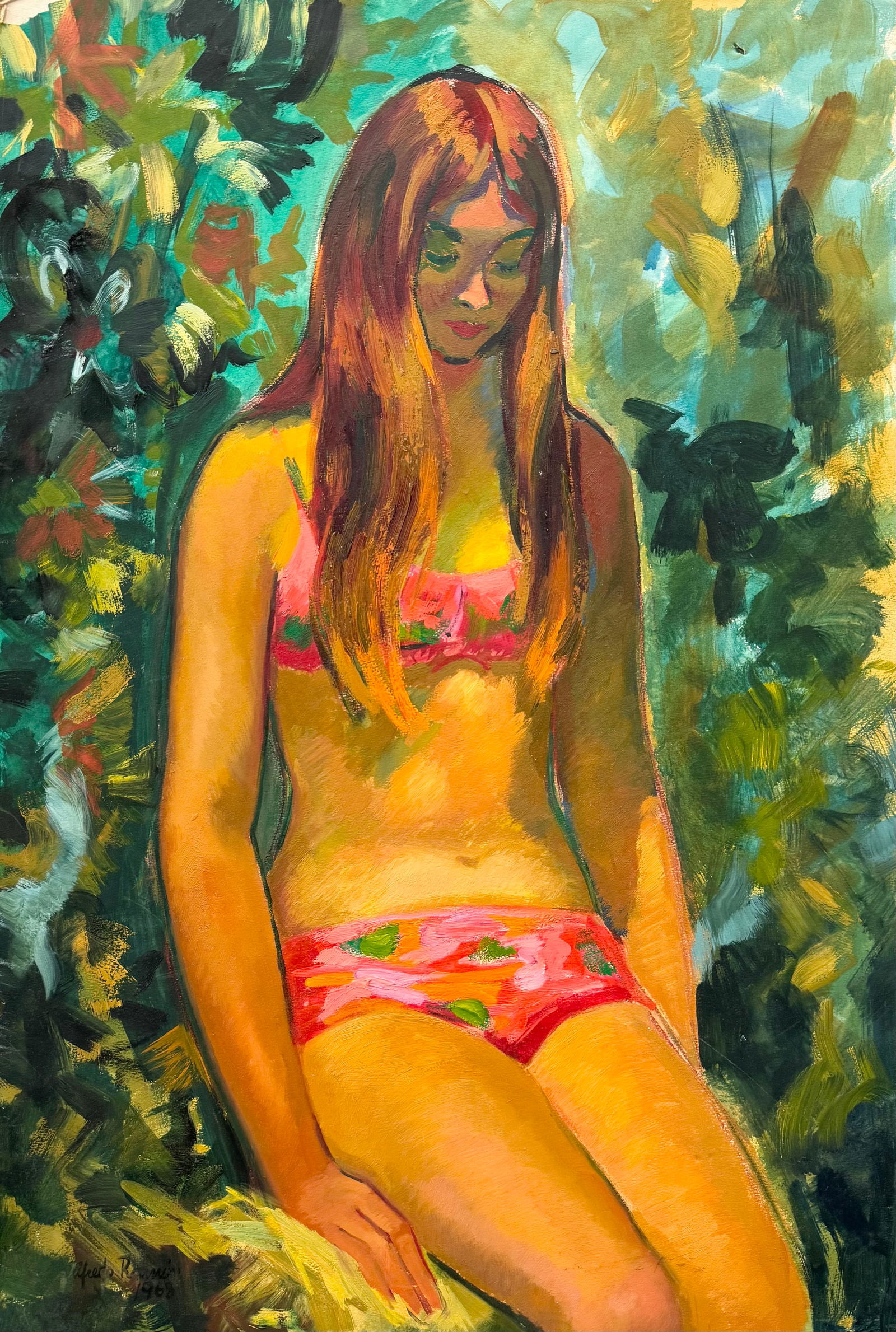 ALFREDO RAMON (b. 1922, Spain) Portrait Of A Young Girl (1 of 3)