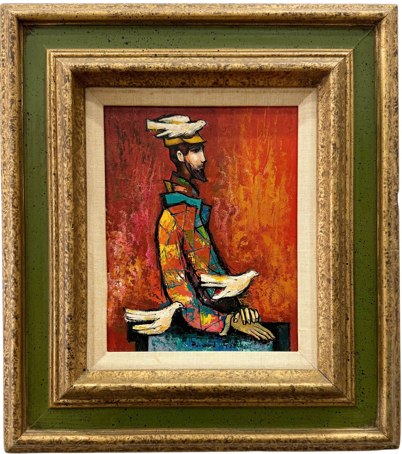 Nicely Framed Italian School Portrait Signed (1 of 3)