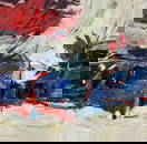Monumental Mid-Century American School Abstract Signed Simpson 1965