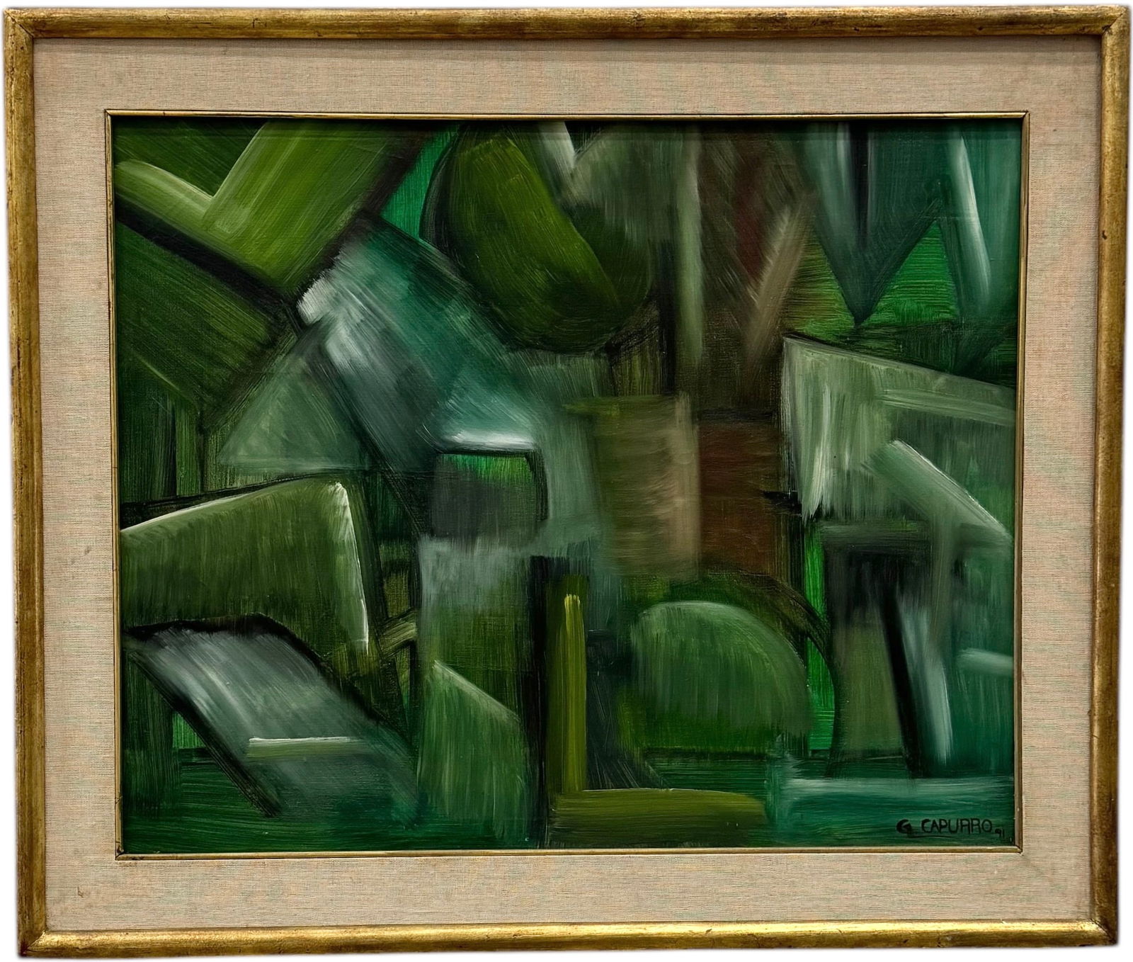 Nicely Framed Vintage Latin American School Abstract Painting Signed (1 of 3)