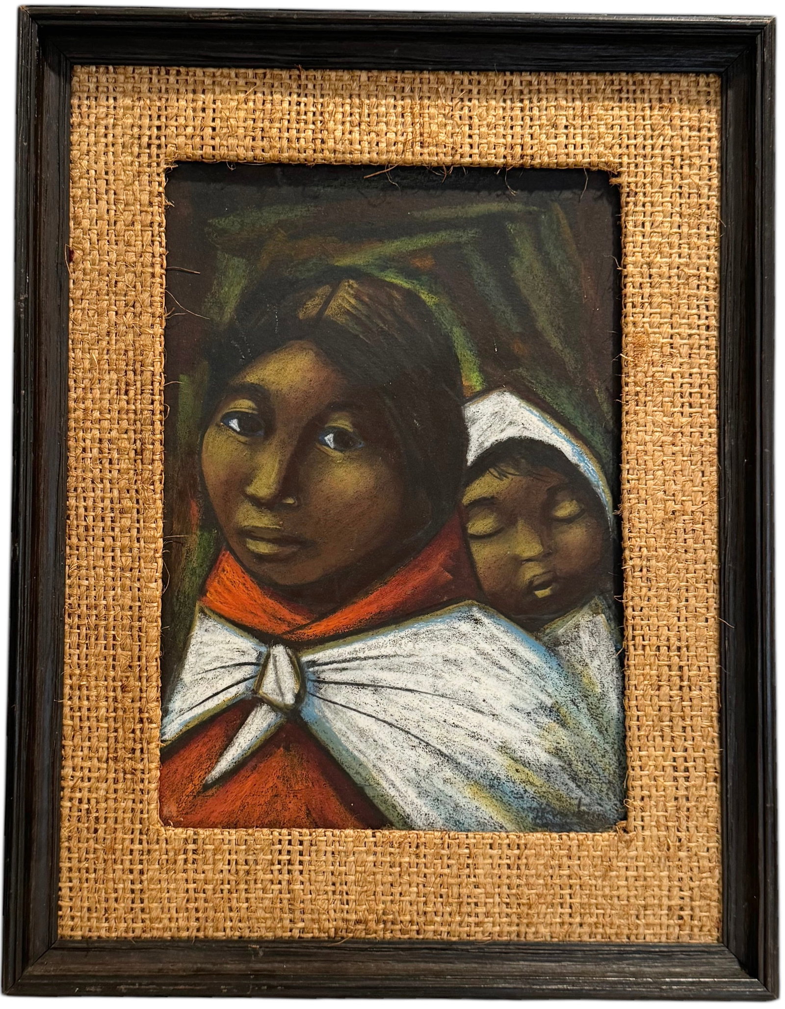 ARTURO NIETO (20th c, Ecuador) Cubist Pastel, Nice Framed: 13 x 9 in, 19 x 15 in (framed)