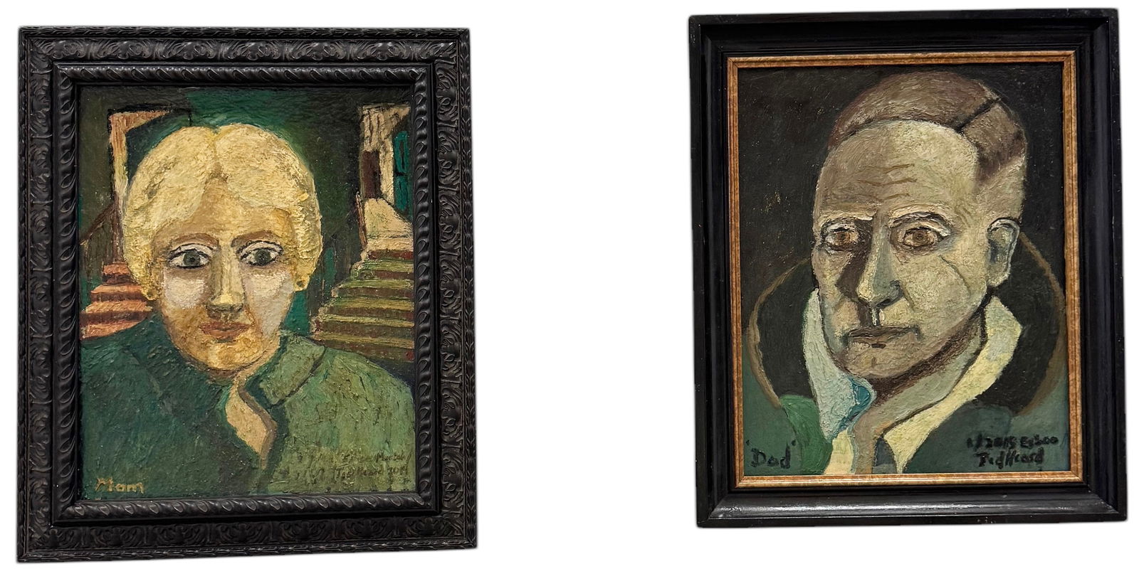 Pair Of American School Modernist Portraits (1 of 5)
