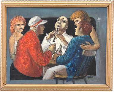 ALBERT PELS (1910-1998, American) Ohio Artist, Important Muralist, WPA Artist: Oil on board 18 x 14 in, 21 x 17 in (framed).